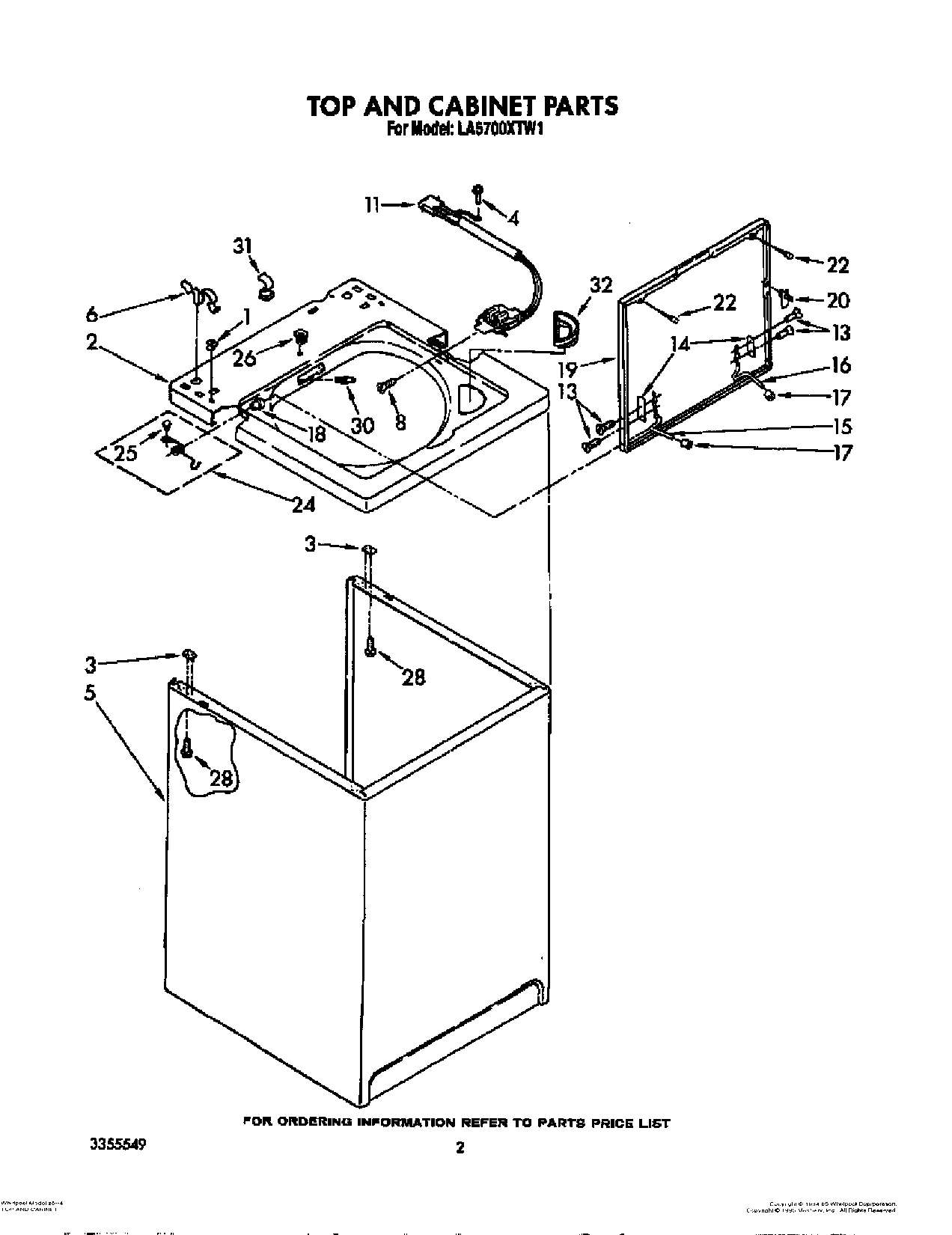 02 - TOP AND CABINET, LIT/OPTIONAL