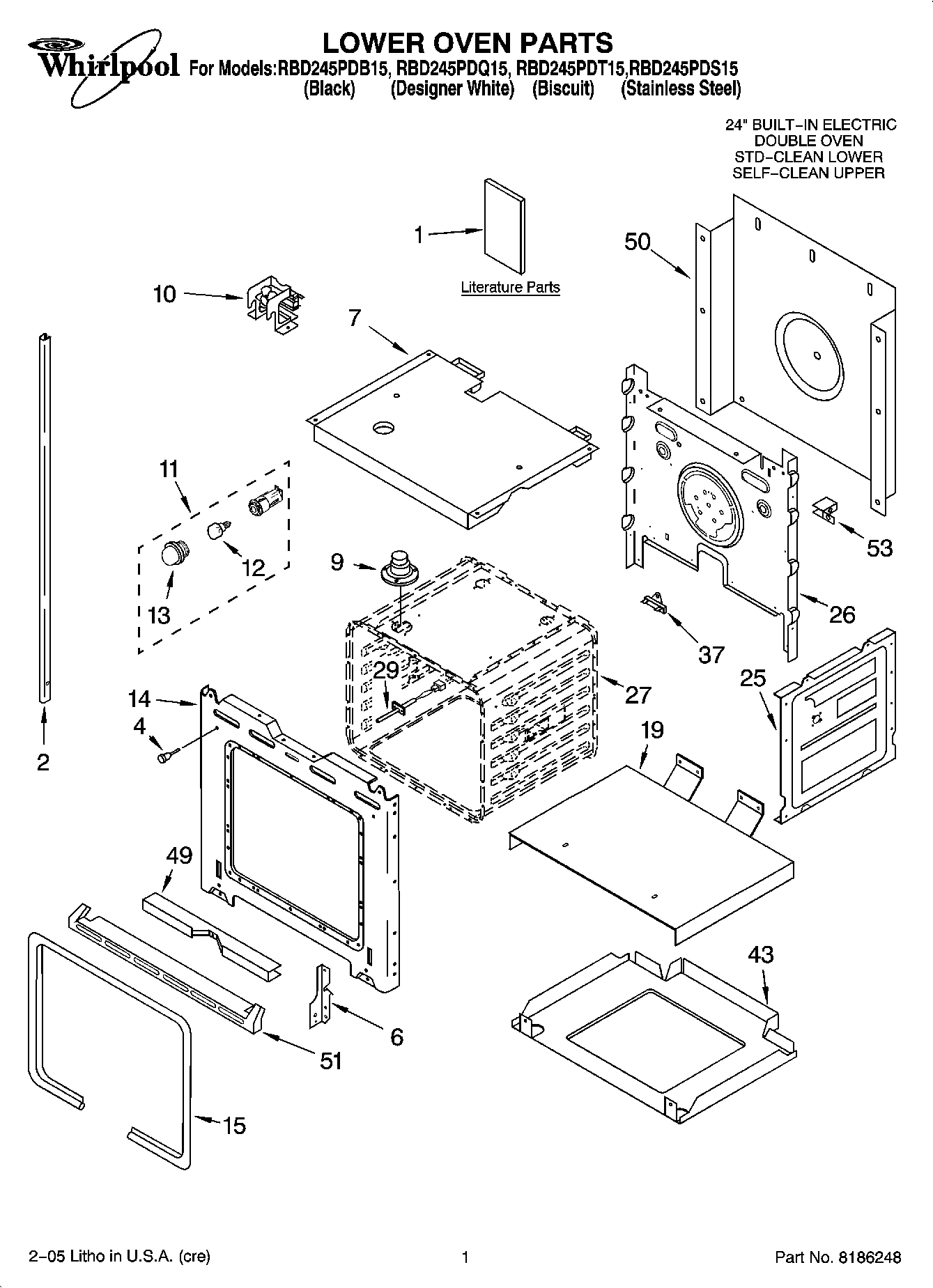 01 - LOWER OVEN PARTS