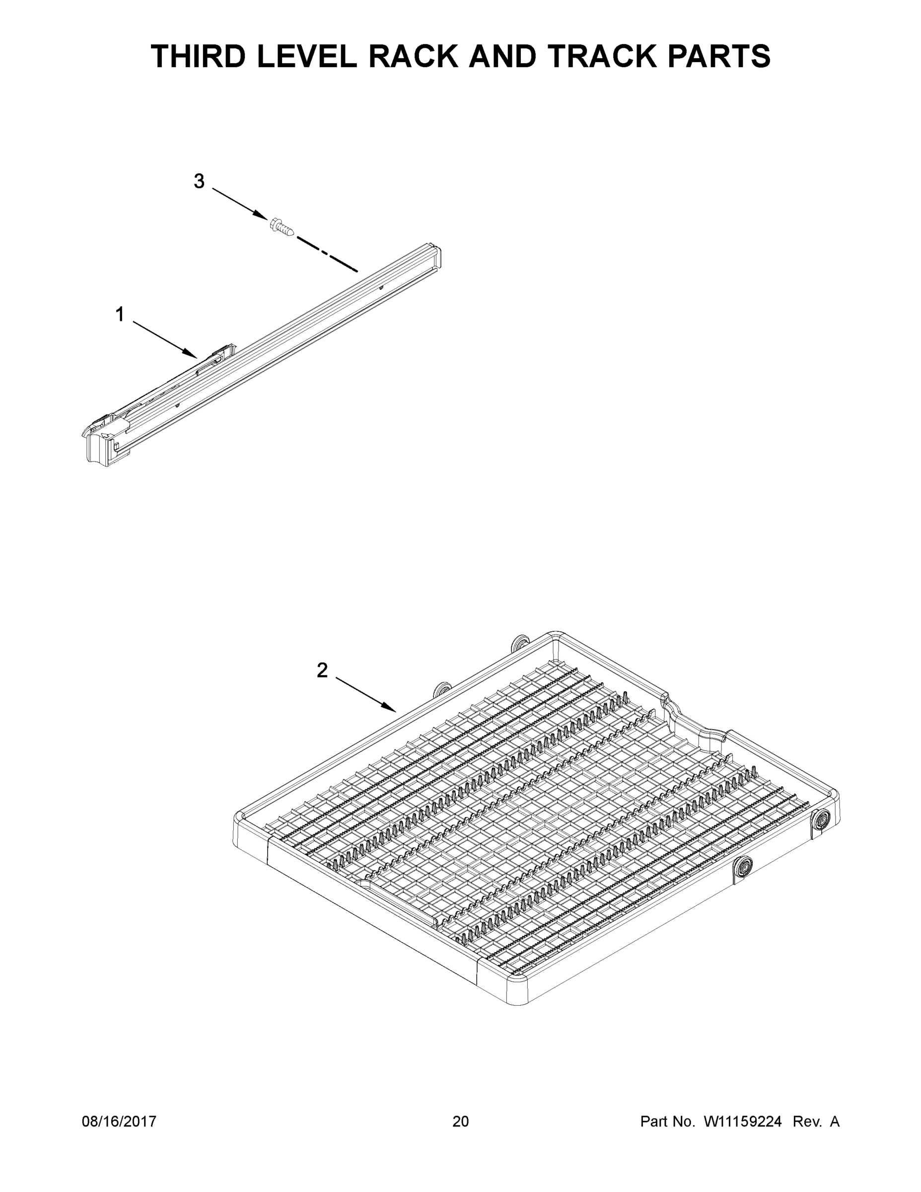 11 - THIRD LEVEL RACK AND TRACK PARTS
