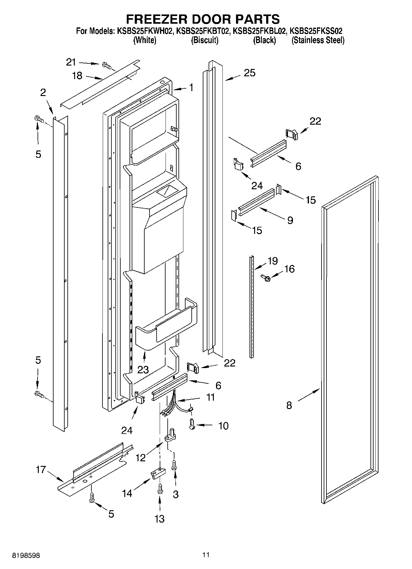 07 - FREEZER DOOR PARTS