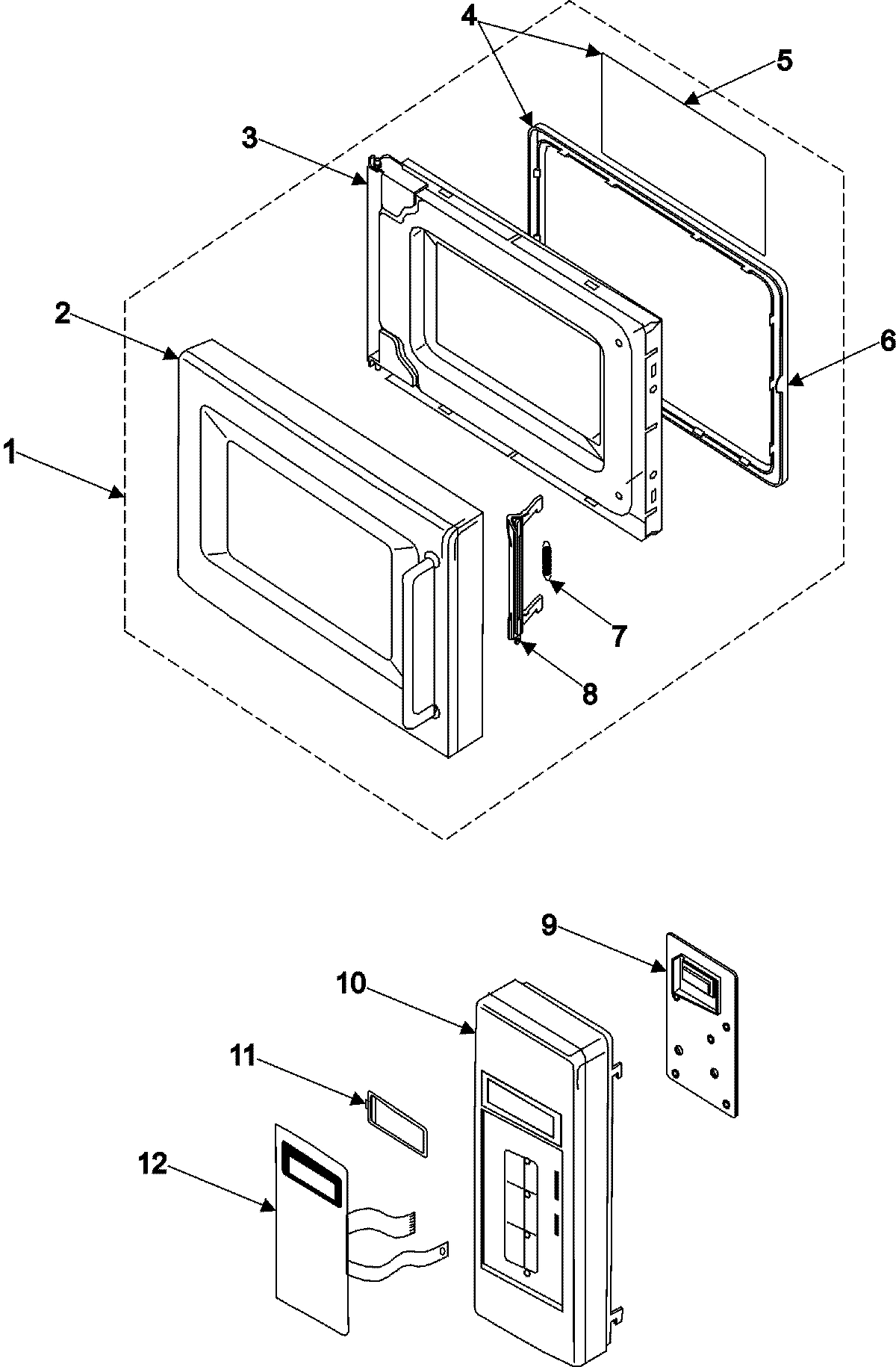 02 - CONTROL PANEL/DOOR ASSEMBLY