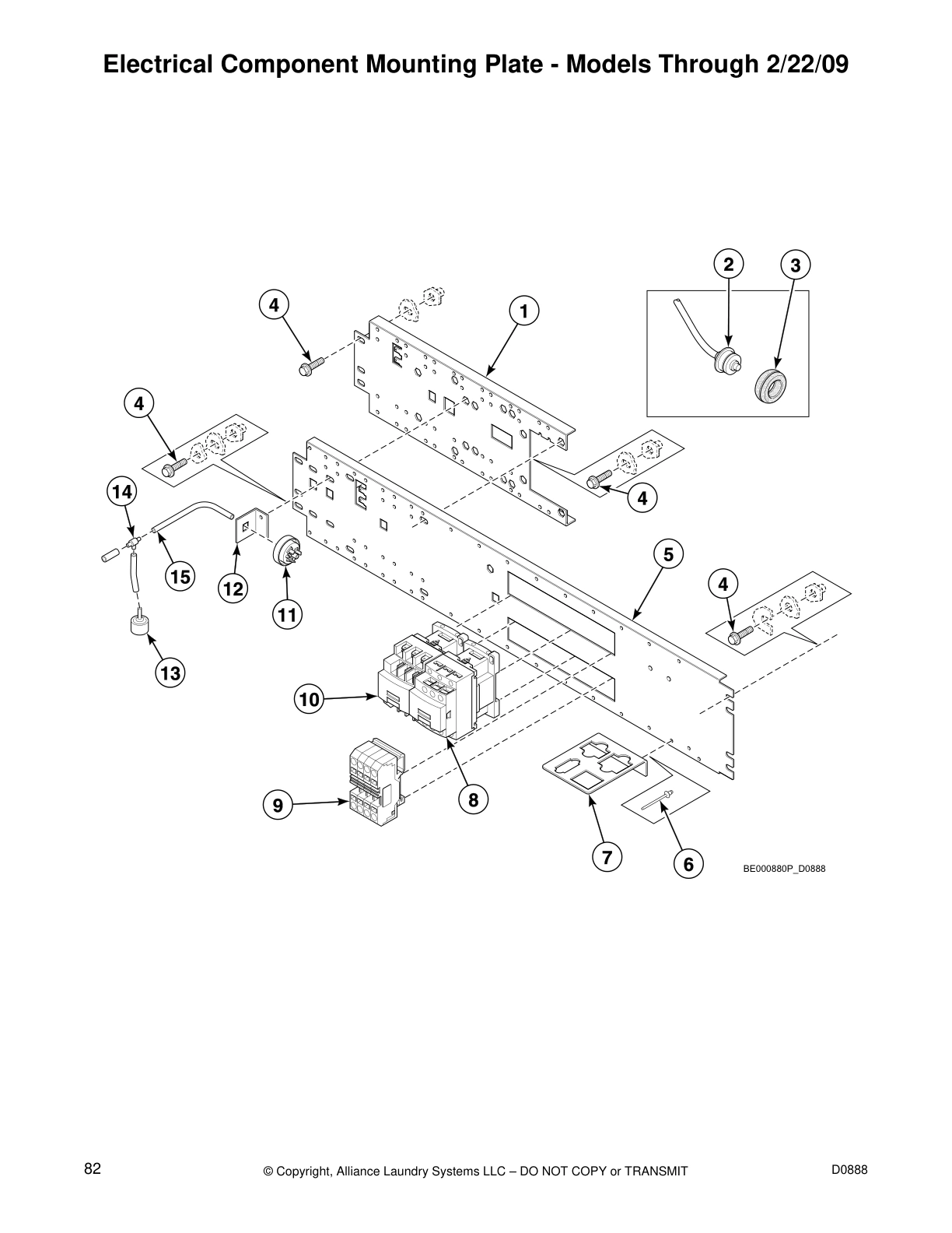 Electrical Component Mounting Plate - Models Through 2/22/09