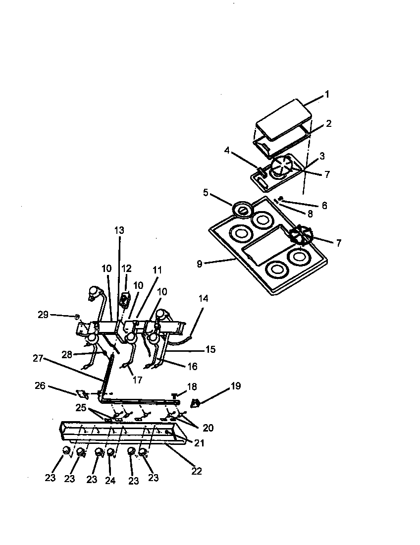 05 - TOP BURNER ASSY