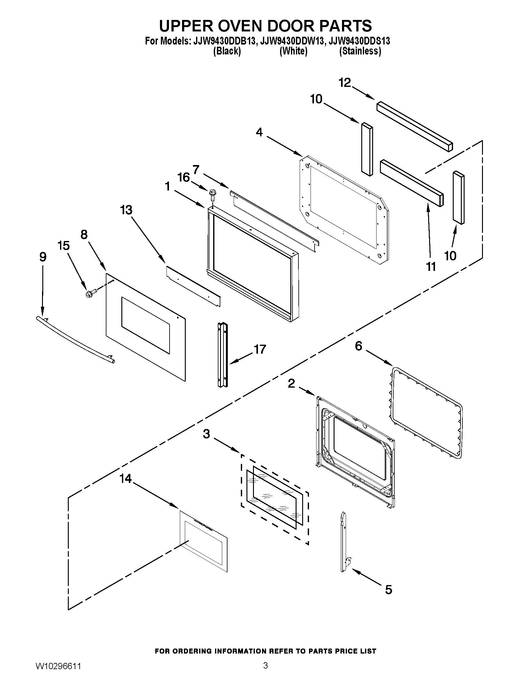 02 - UPPER OVEN DOOR PARTS