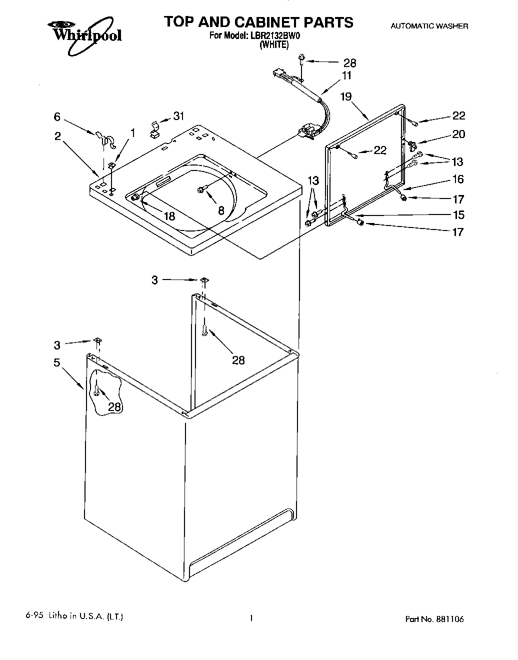 01 - TOP AND CABINET, LIT/OPTIONAL