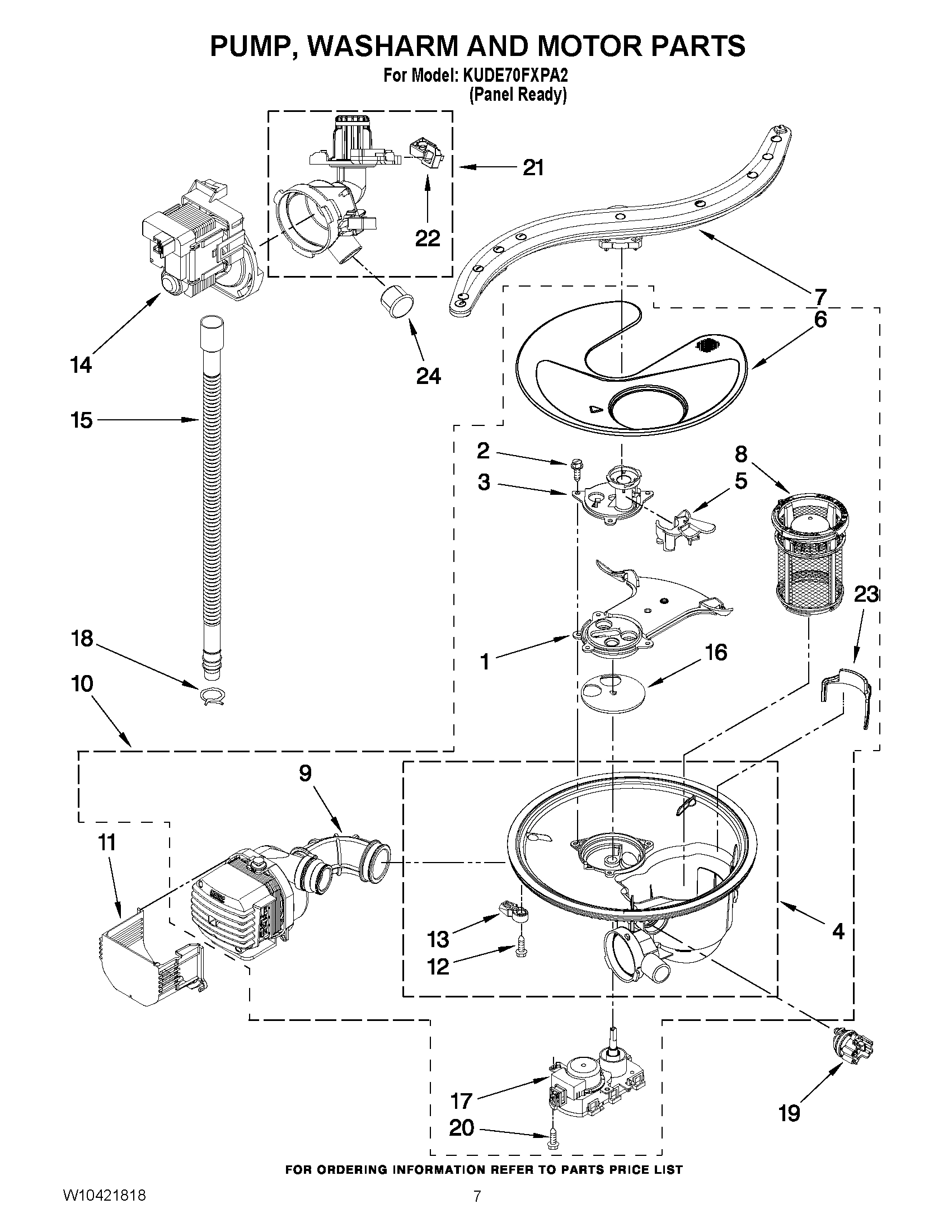 06 - PUMP, WASHARM AND MOTOR PARTS