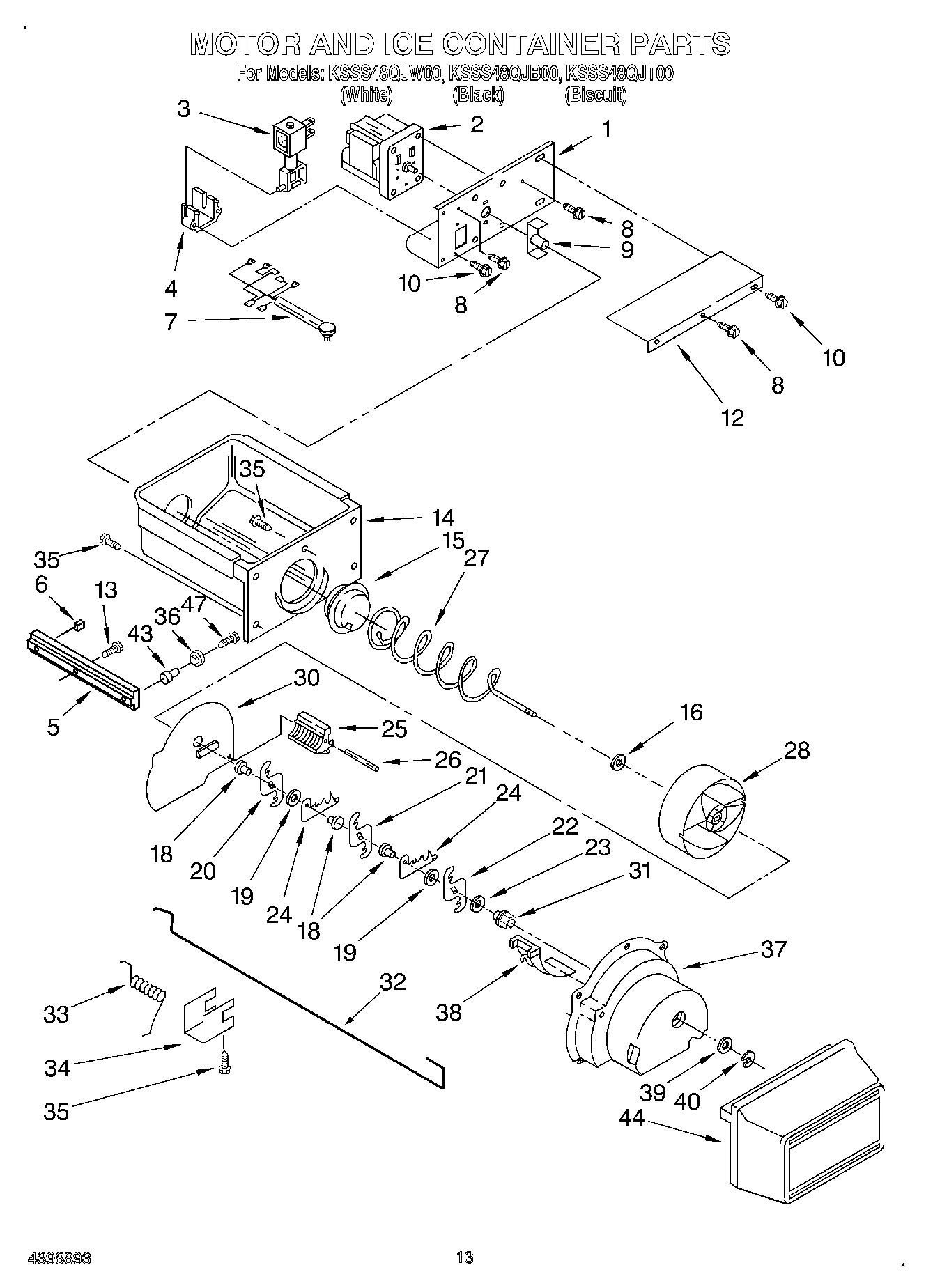 10 - MOTOR AND ICE CONTAINER