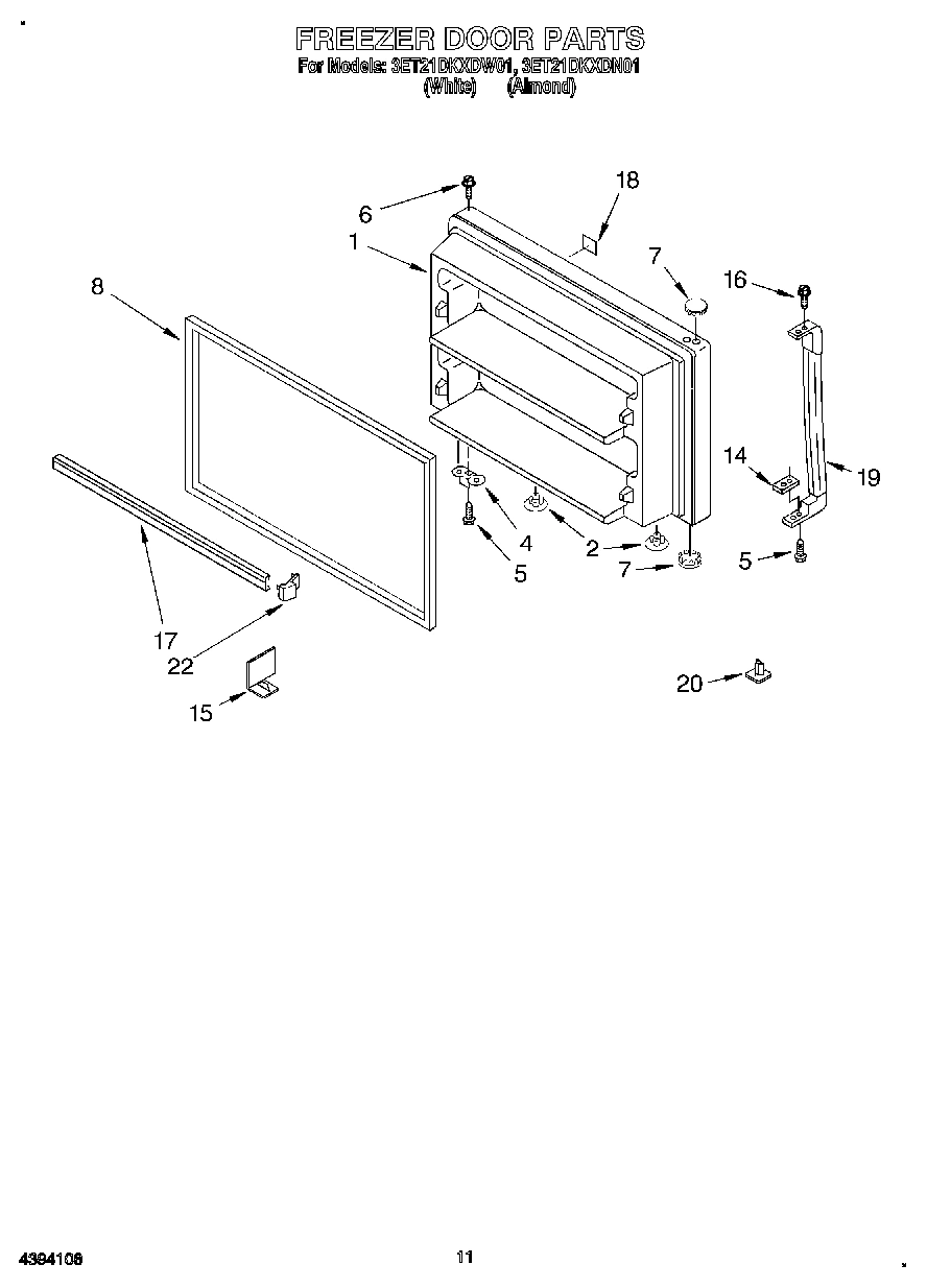 06 - FREEZER DOOR, LIT/OPTIONAL