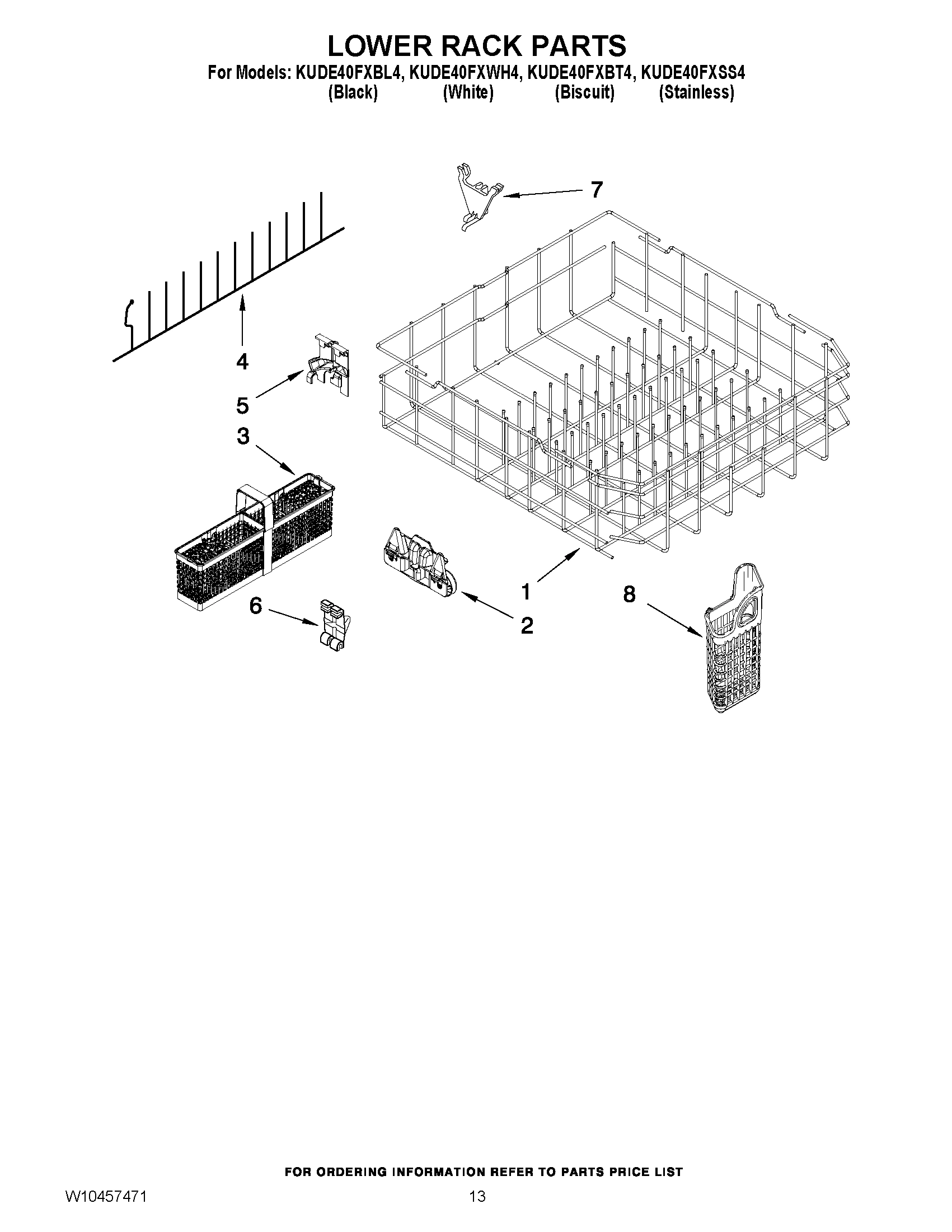 10 - LOWER RACK PARTS