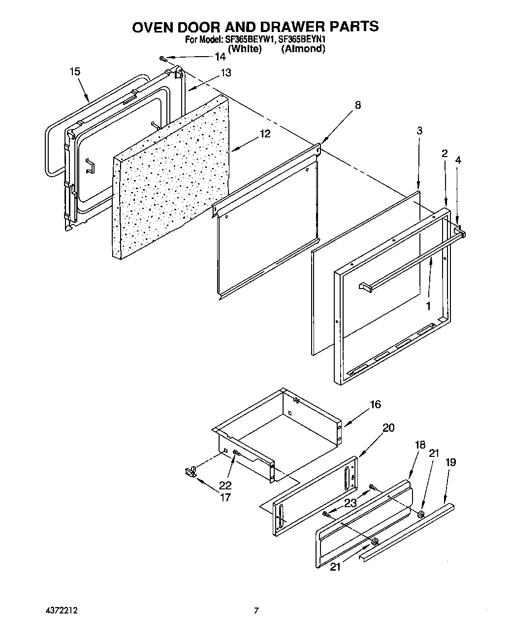 07 - OVEN DOOR AND DRAWER