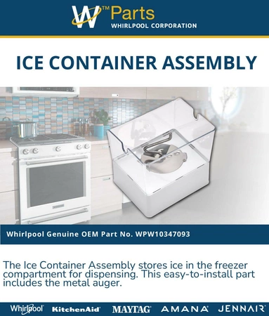 WHIRLPOOL WPW10347093 Whirlpool Refrigerator Ice Maker Bucket