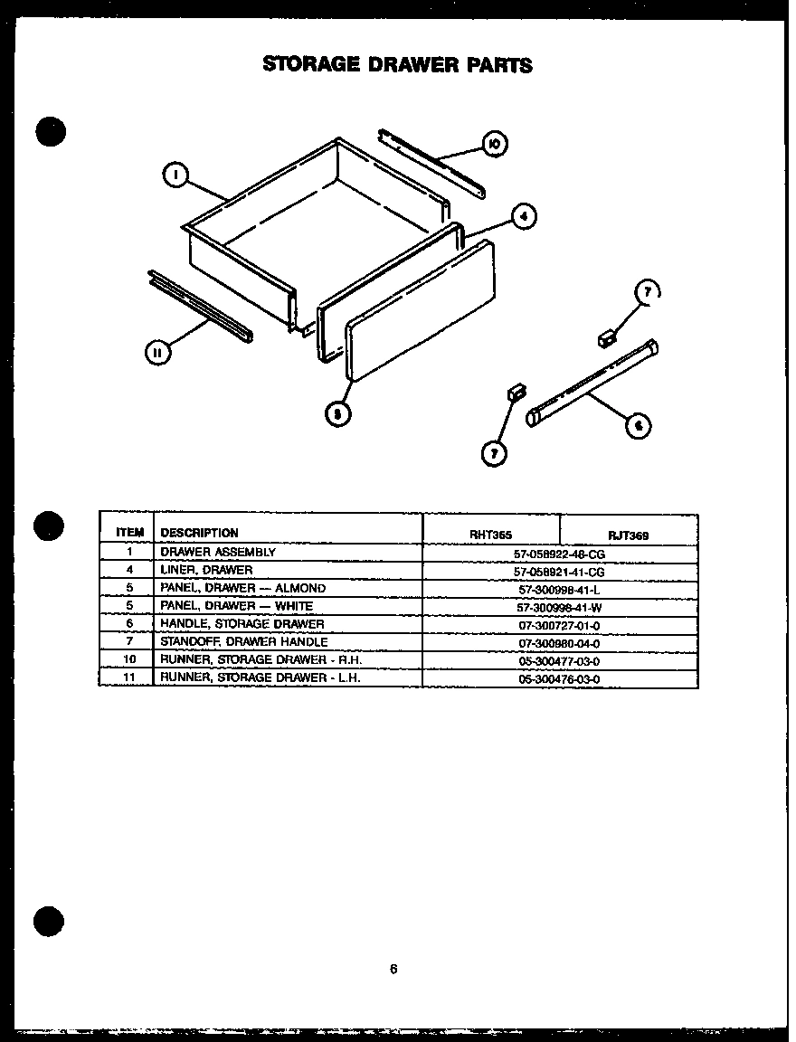 07 - STORAGE DRAWER PARTS