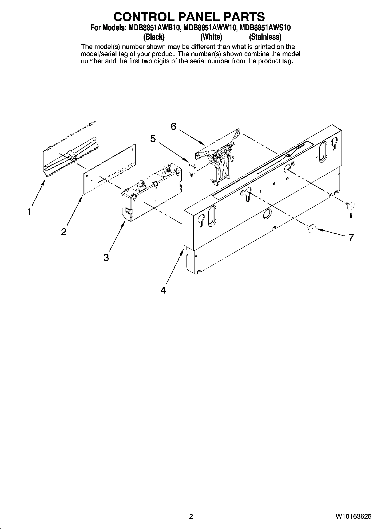 02 - CONTROL PANEL PARTS