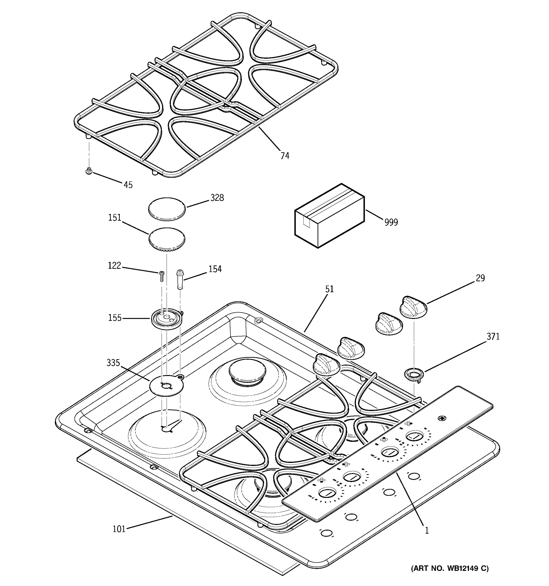 CONTROL PANEL & COOKTOP