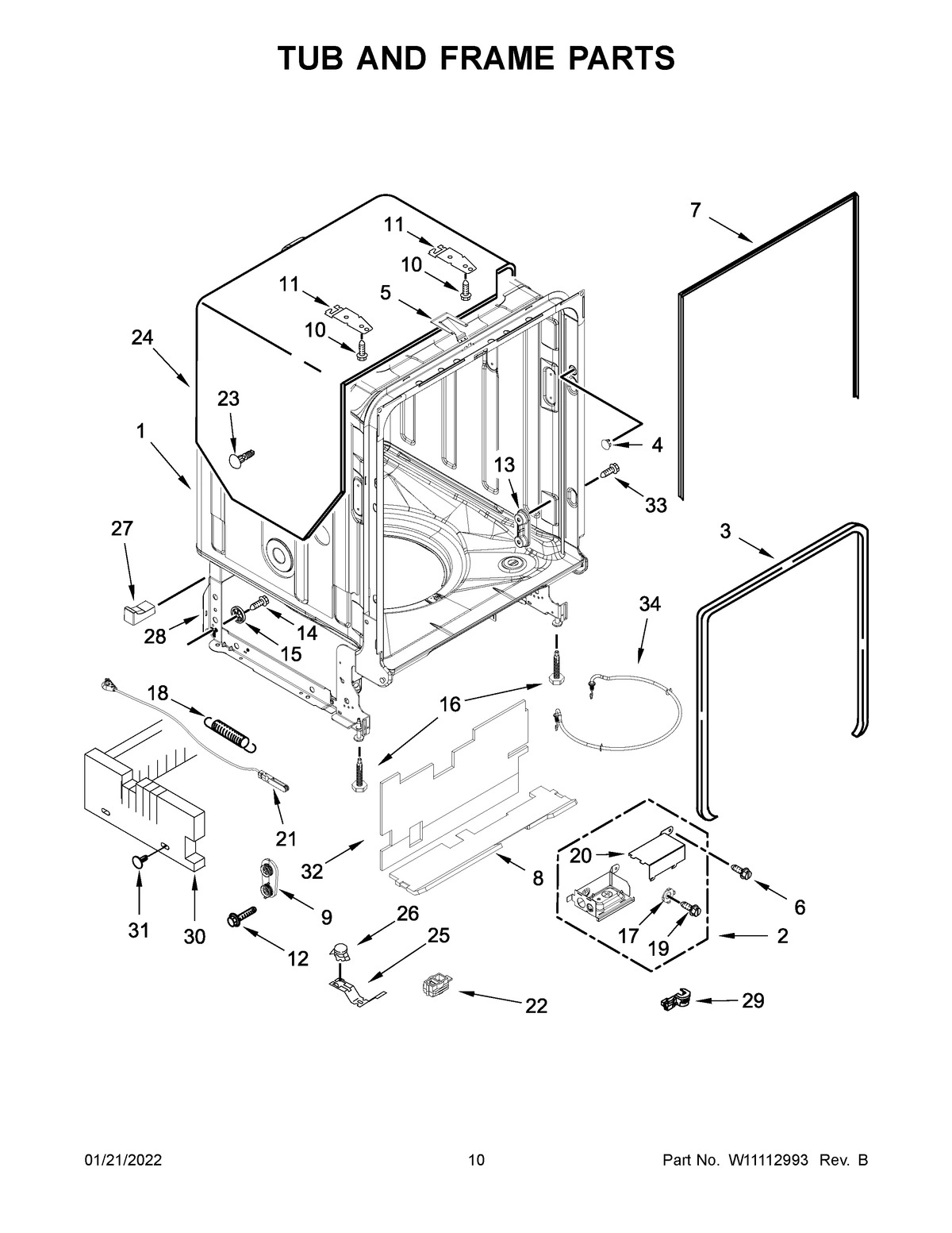 06 - TUB AND FRAME PARTS