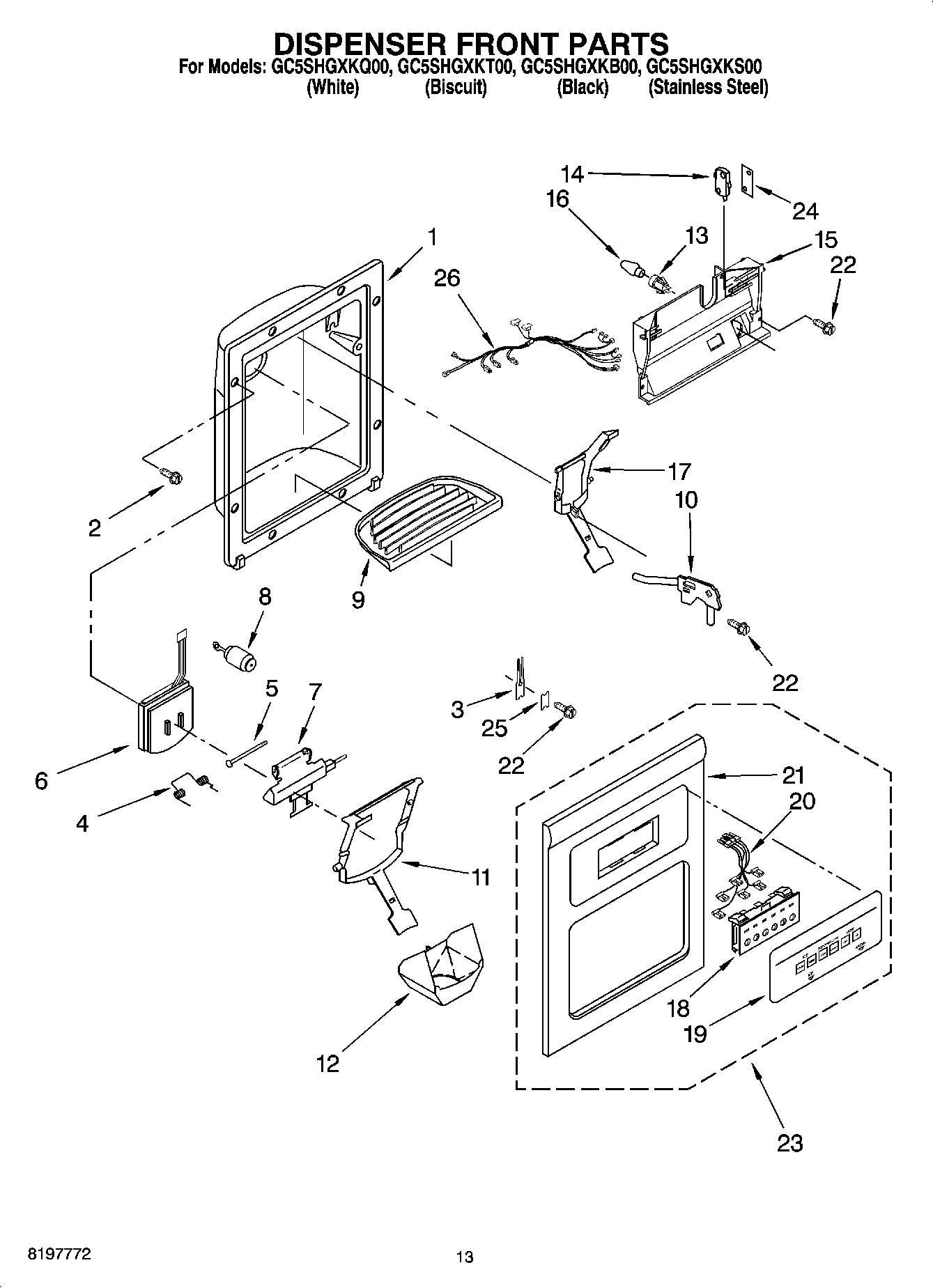 08 - DISPENSER FRONT PARTS