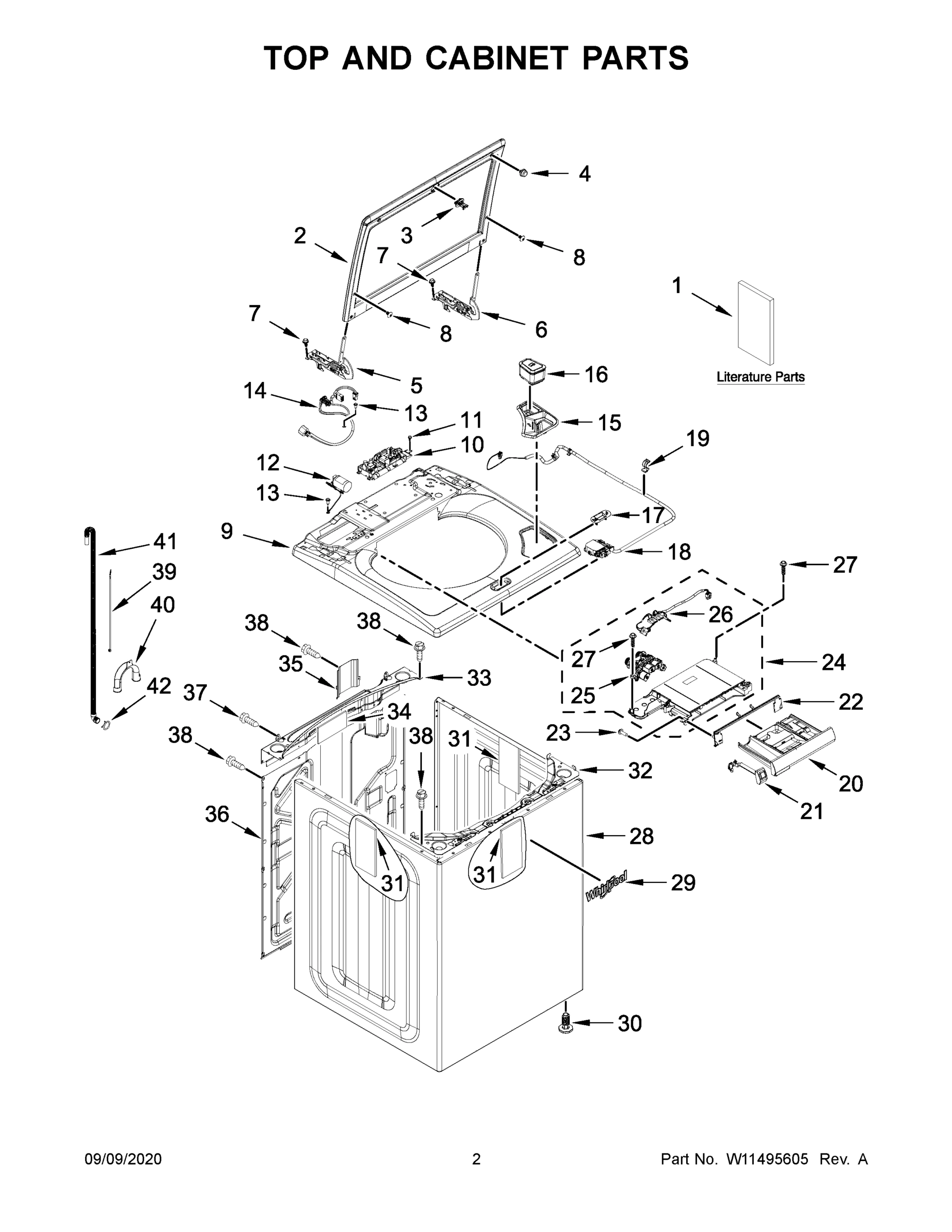 02 - TOP AND CABINET PARTS
