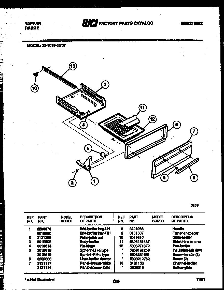 05 - BROILER DRAWER PARTS