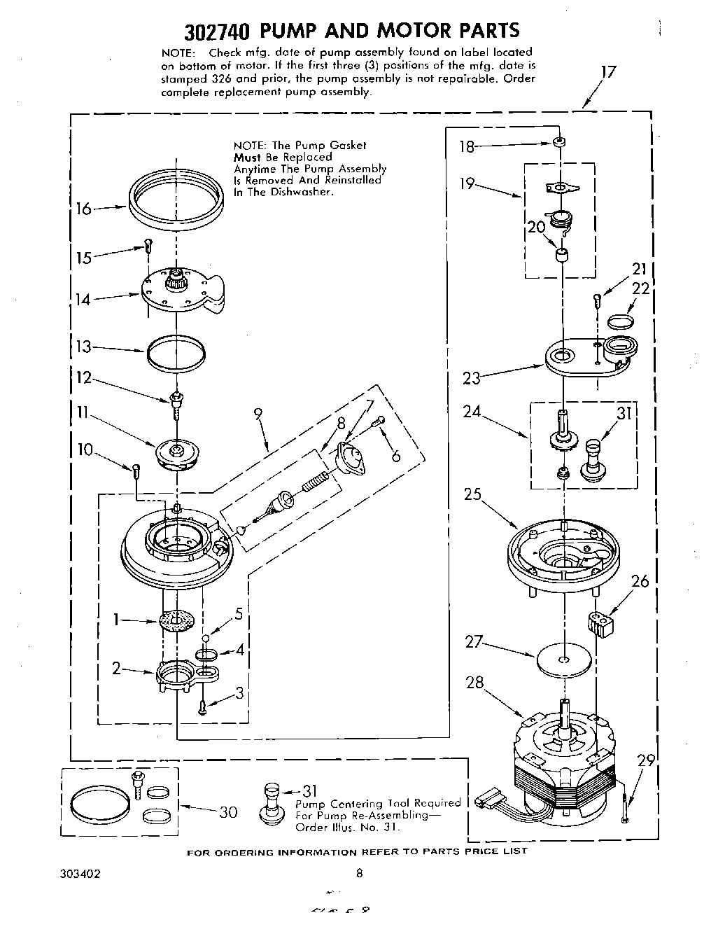 06 - 302740 PUMP AND MOTOR