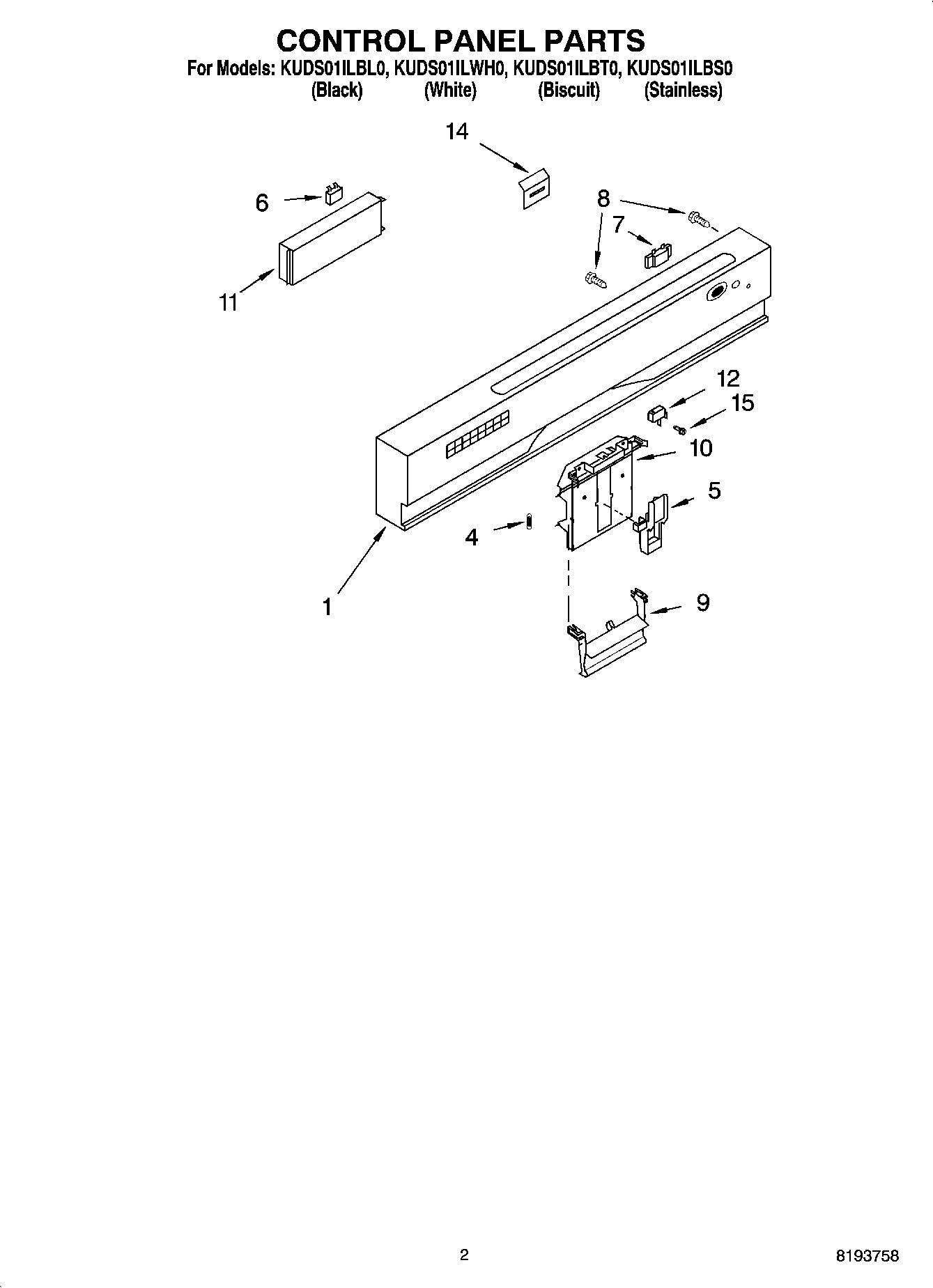 02 - CONTROL PANEL PARTS
