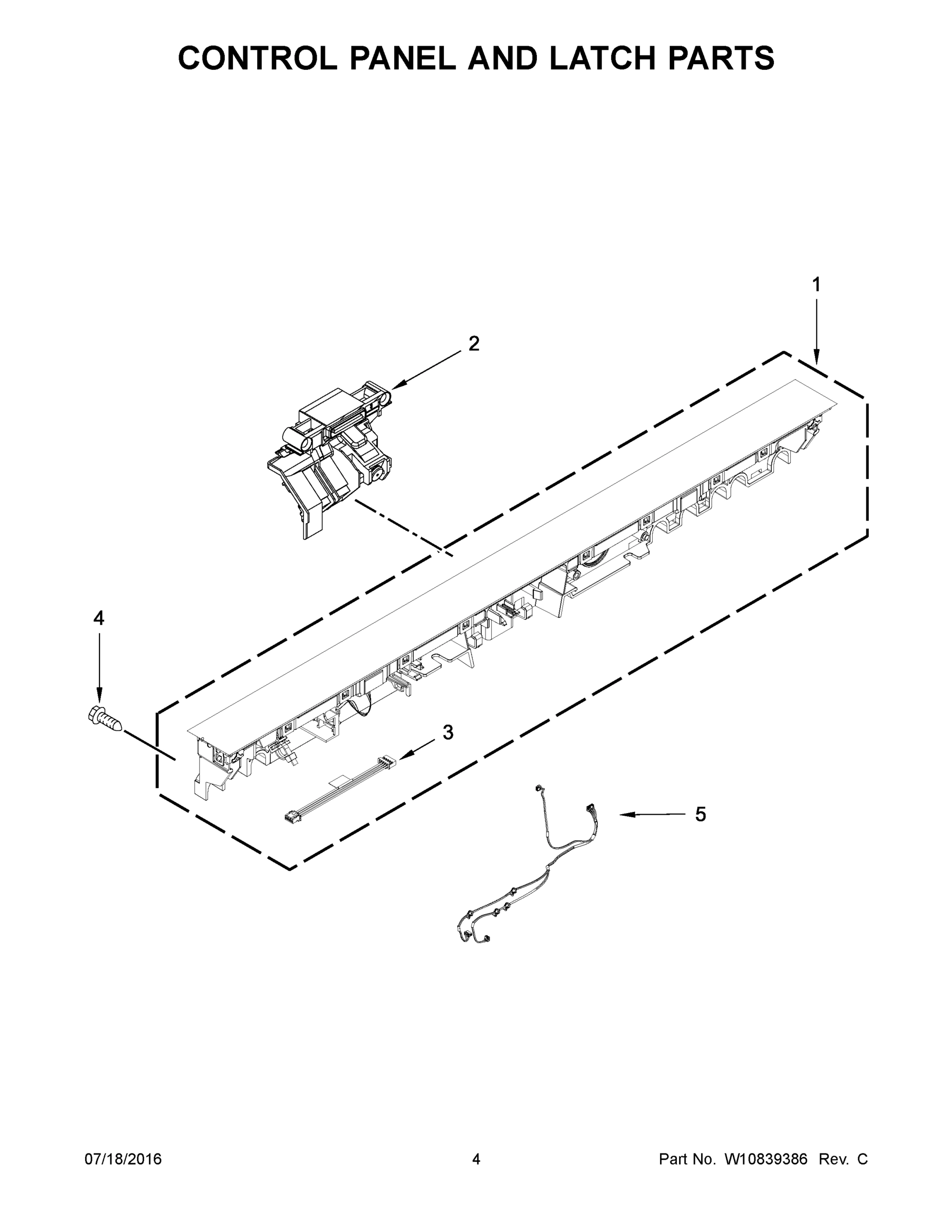 03 - CONTROL PANEL AND LATCH PARTS