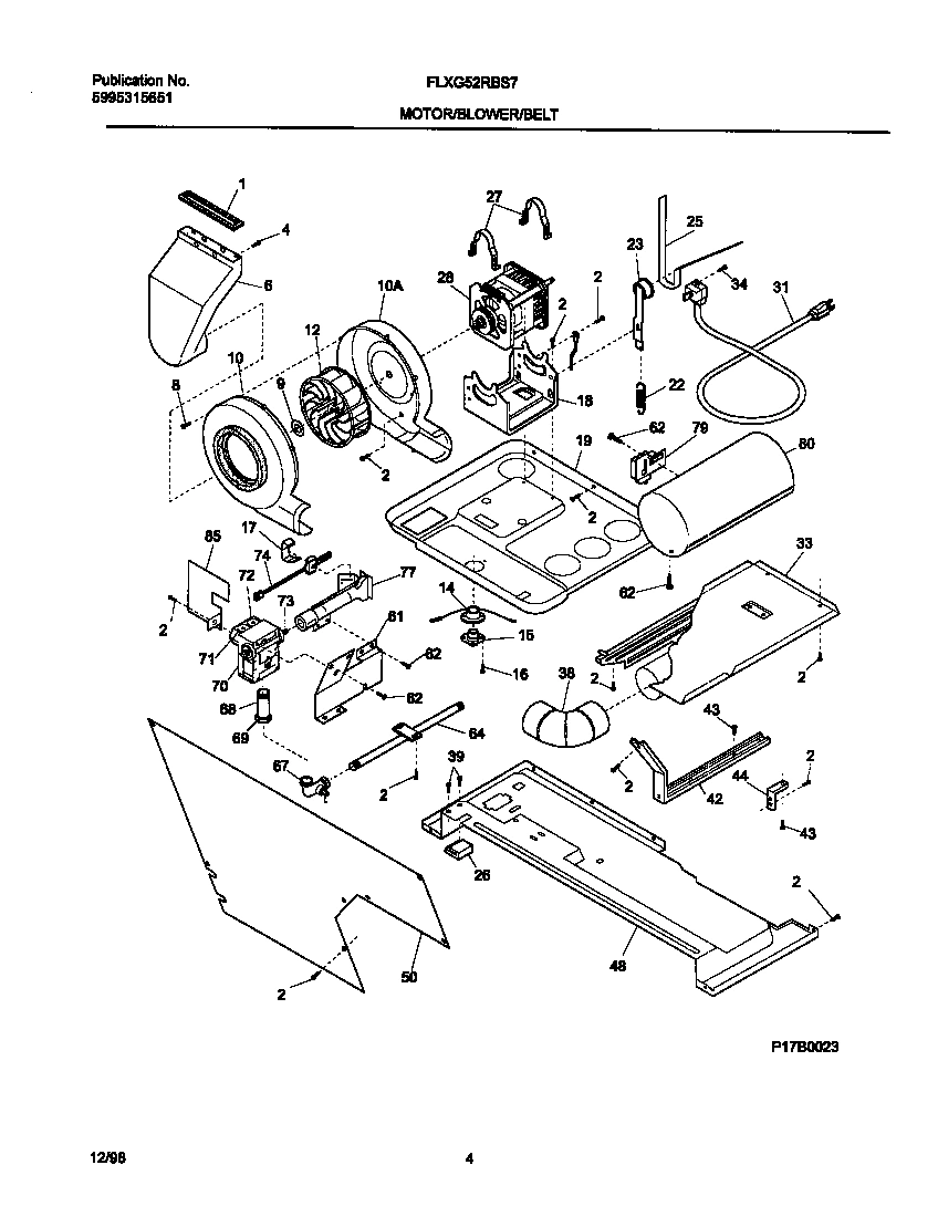 03 - MOTOR/BLOWER/BELT