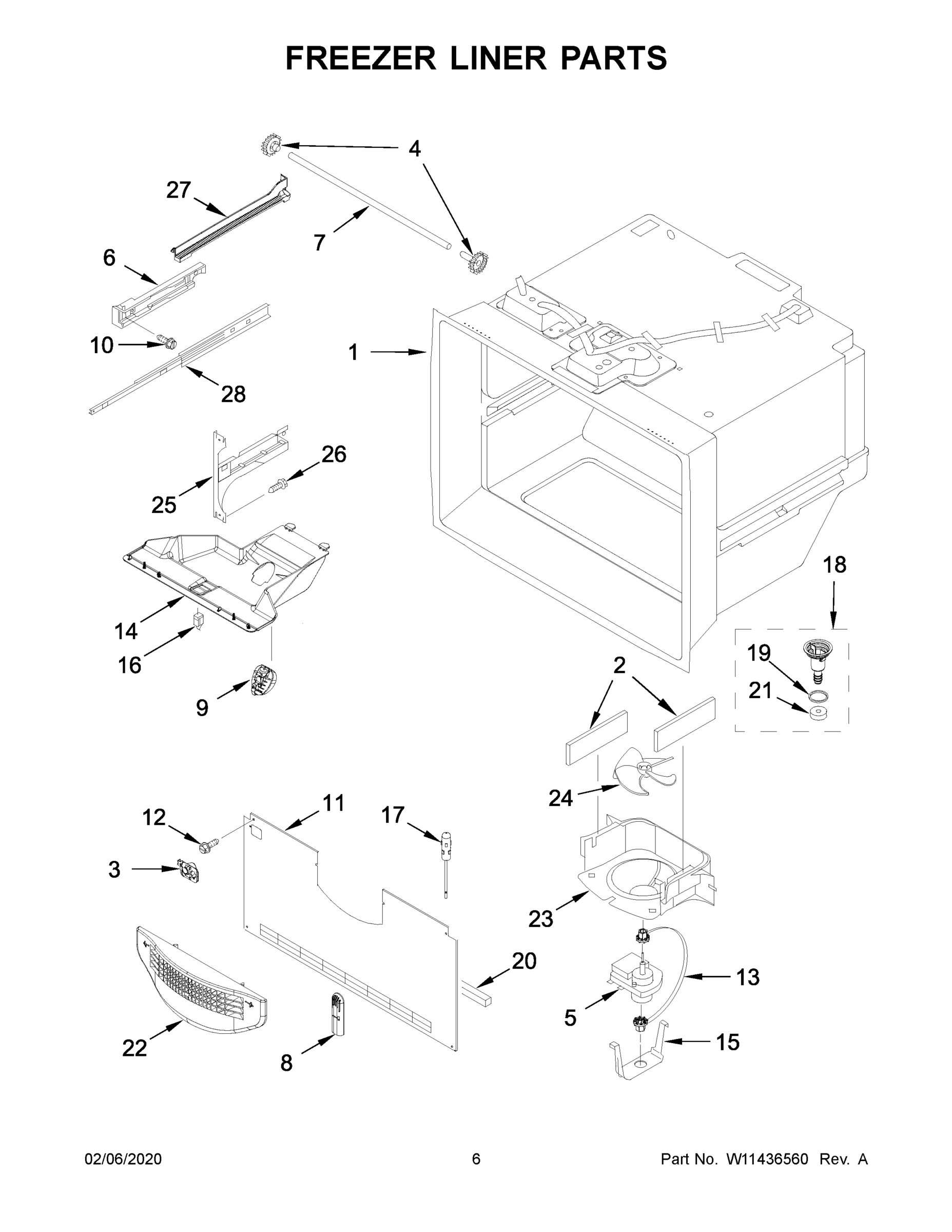 04 - FREEZER LINER PARTS