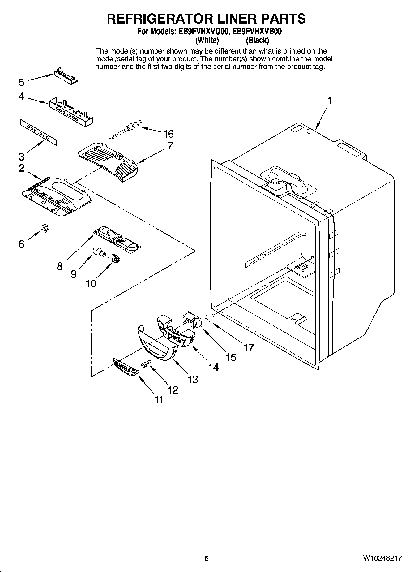 04 - REFRIGERATOR LINER PARTS