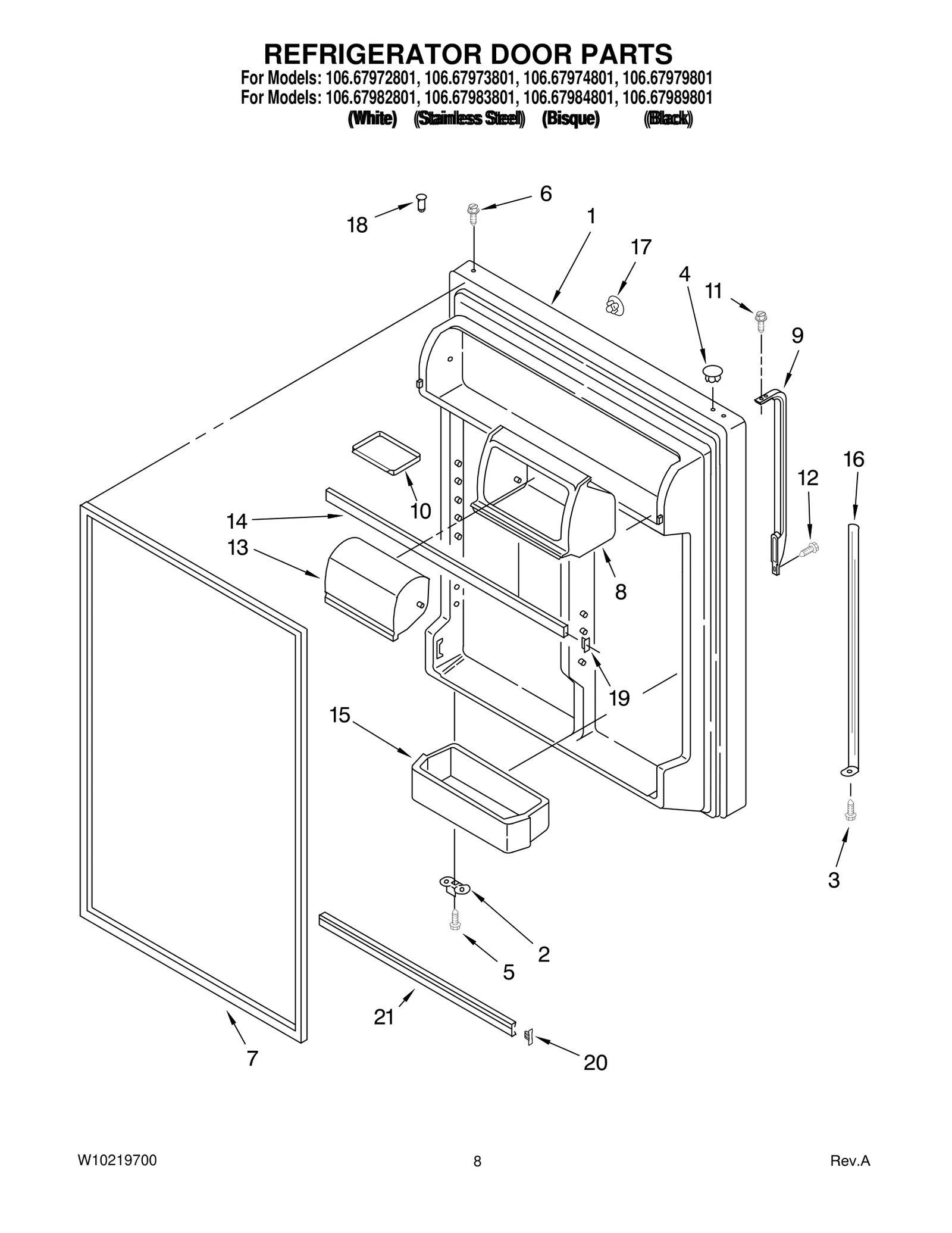 REFRIGERATOR DOOR PARTS