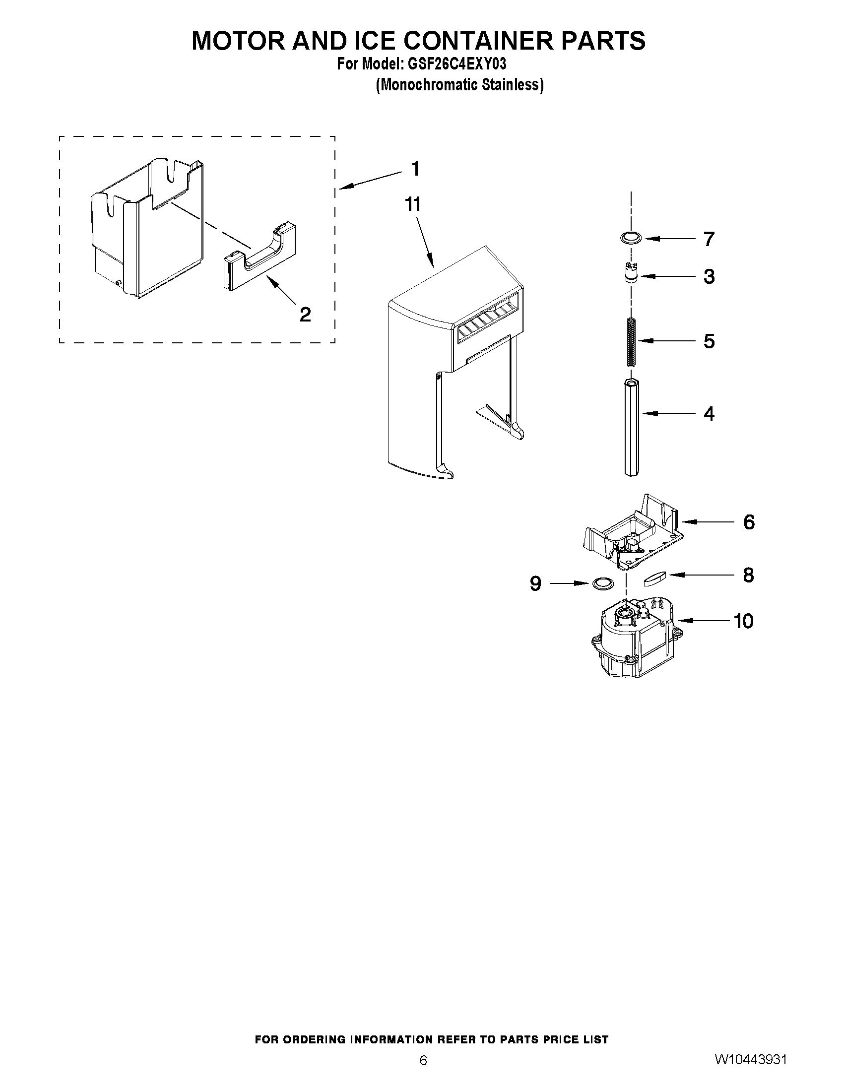 05 - MOTOR AND ICE CONTAINER PARTS