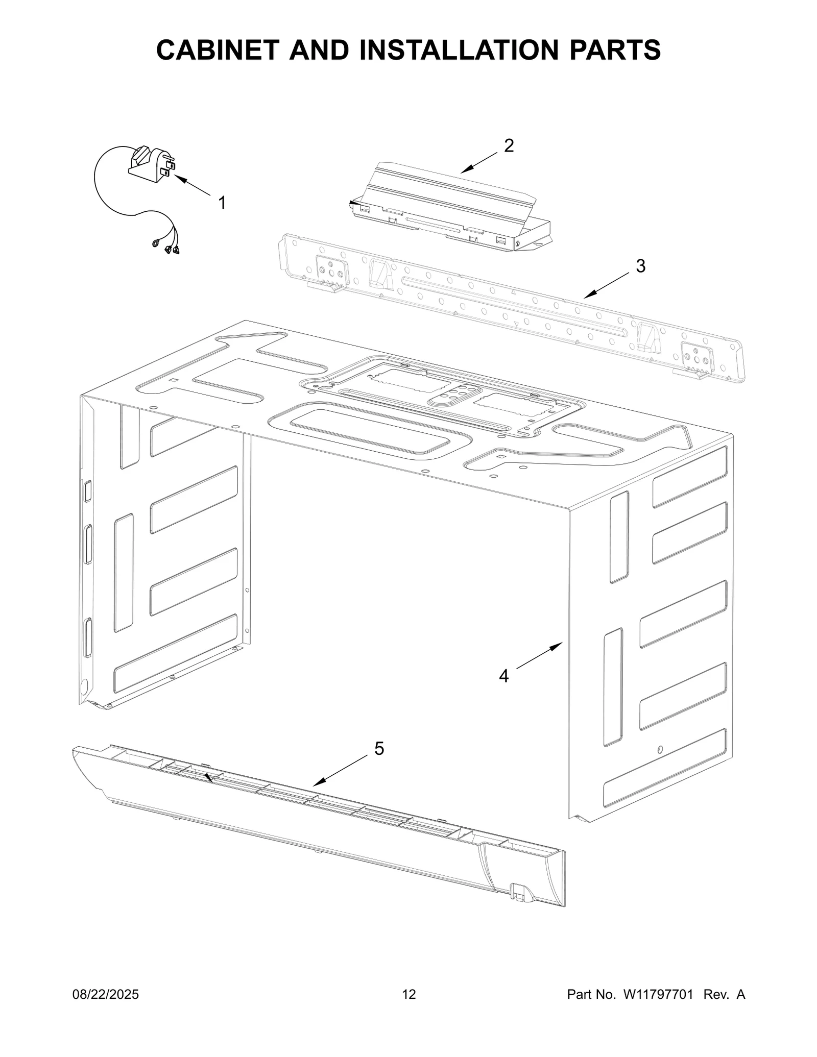 CABINET AND INSTALLATION PARTS