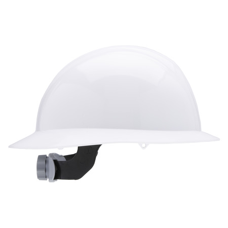 Fully Adjustable White Full-Brim Safety Helmet for Construction 