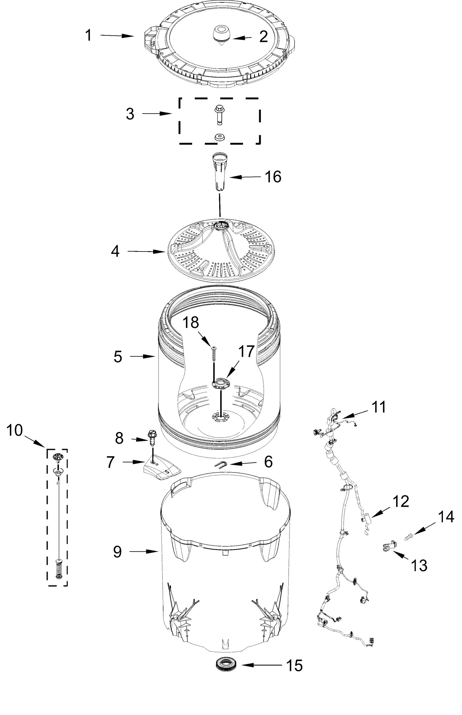 BASKET AND TUB PARTS