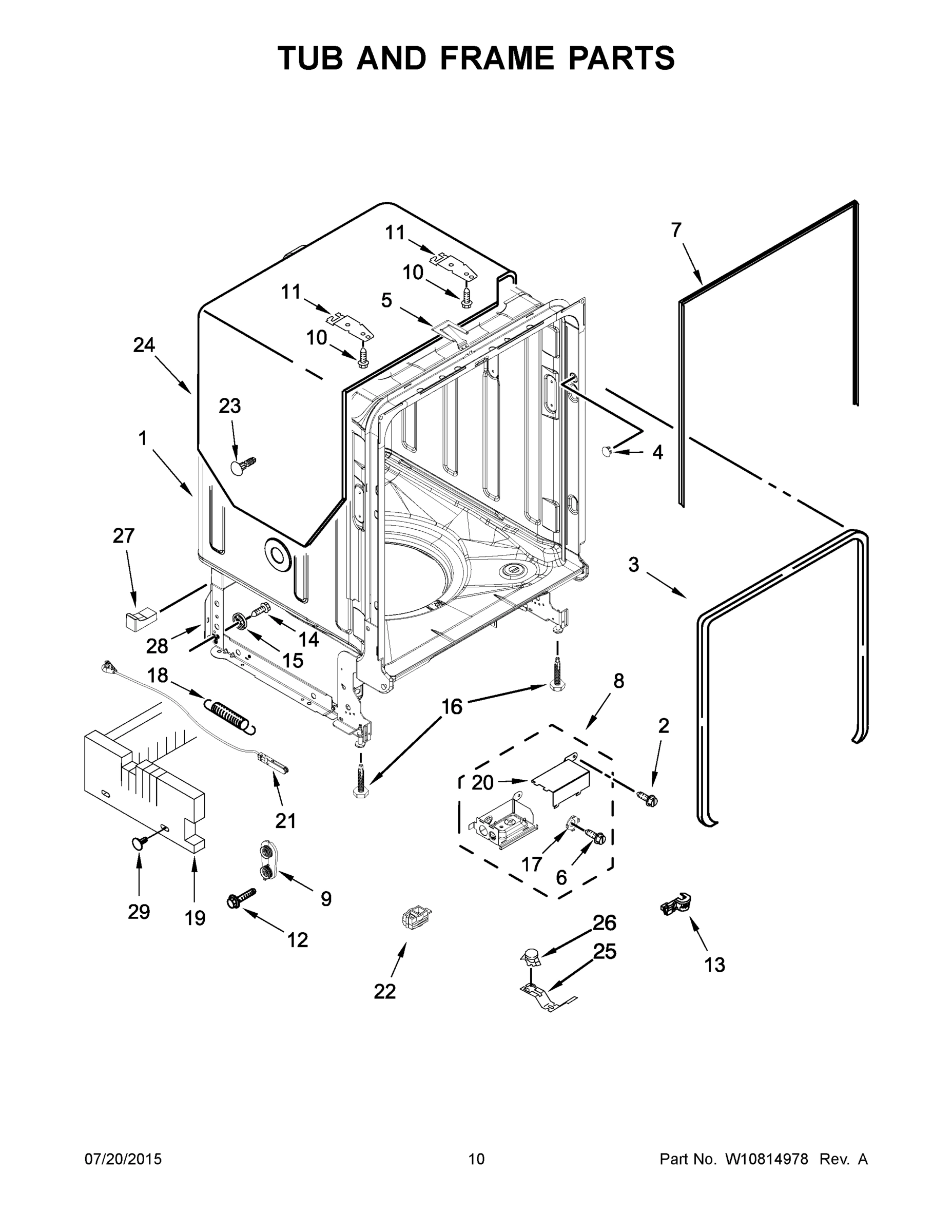 06 - TUB AND FRAME PARTS