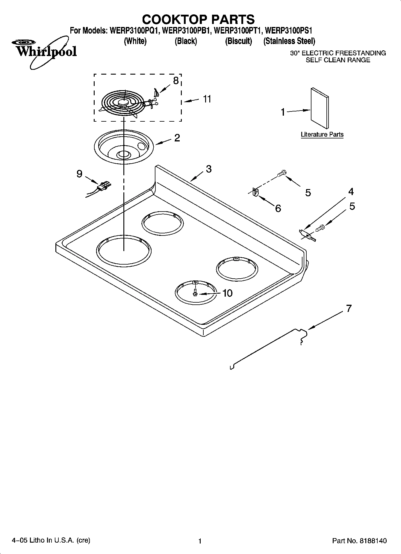 01 - COOKTOP PARTS