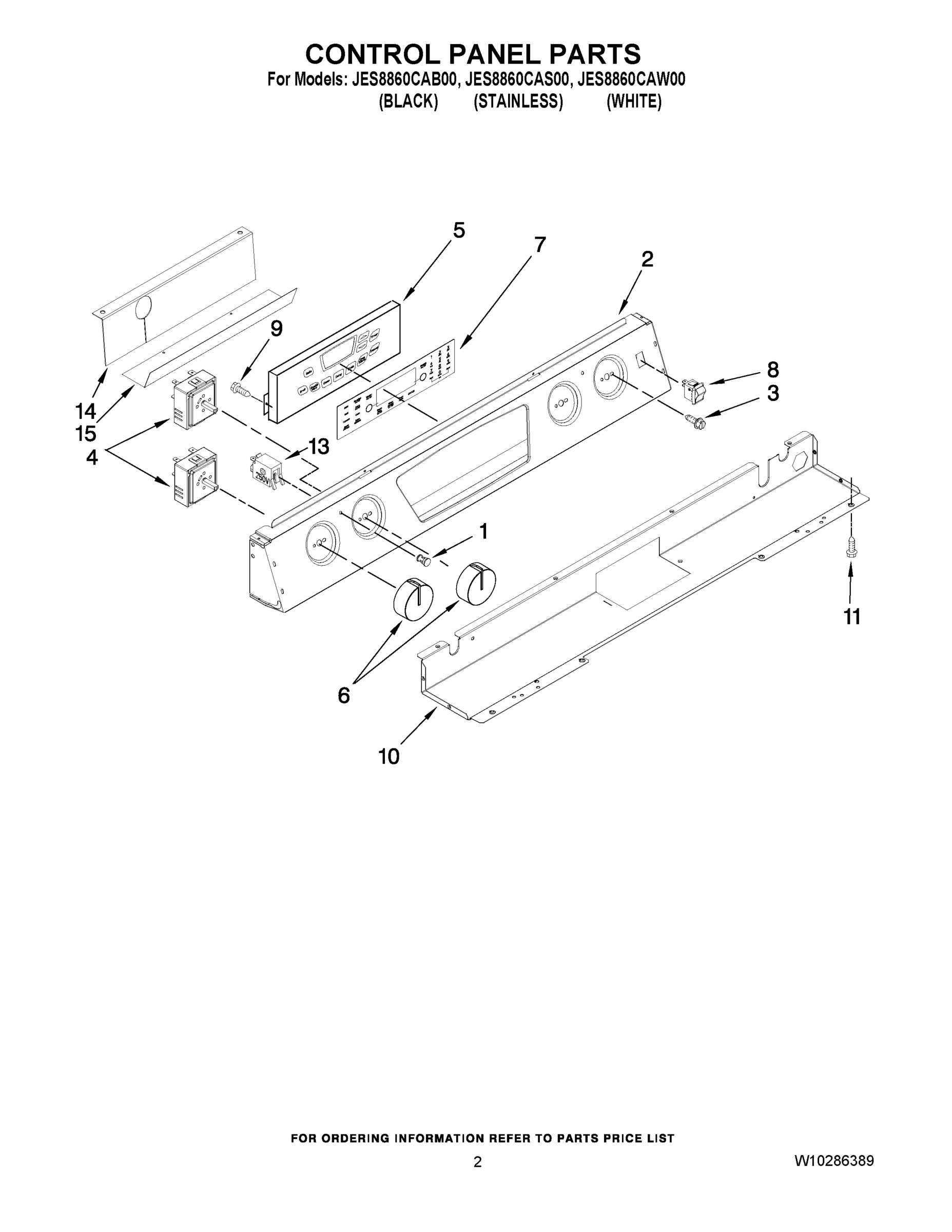 02 - CONTROL PANEL PARTS