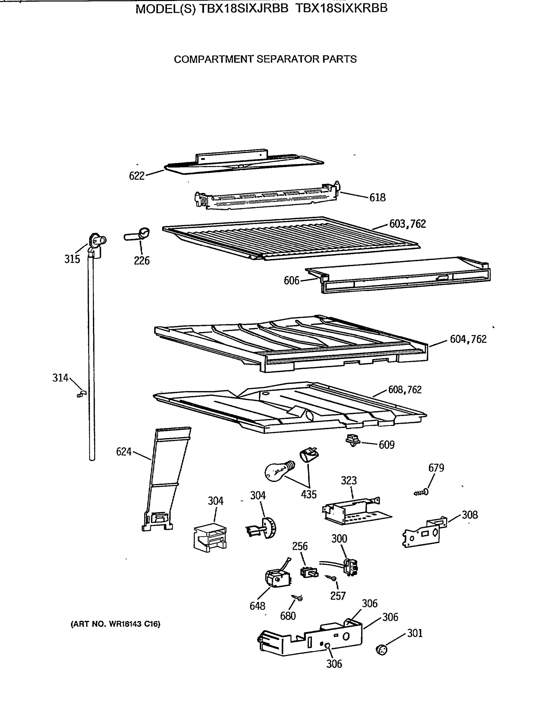 COMPARTMENT SEPARATOR PARTS