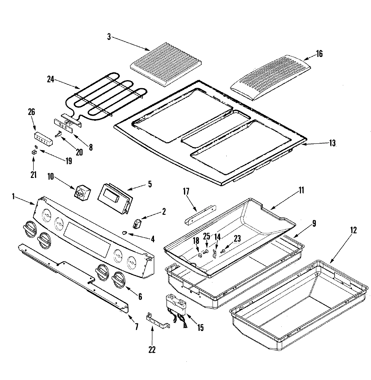 03 - CONTROL PANEL/TOP ASSEMBLY