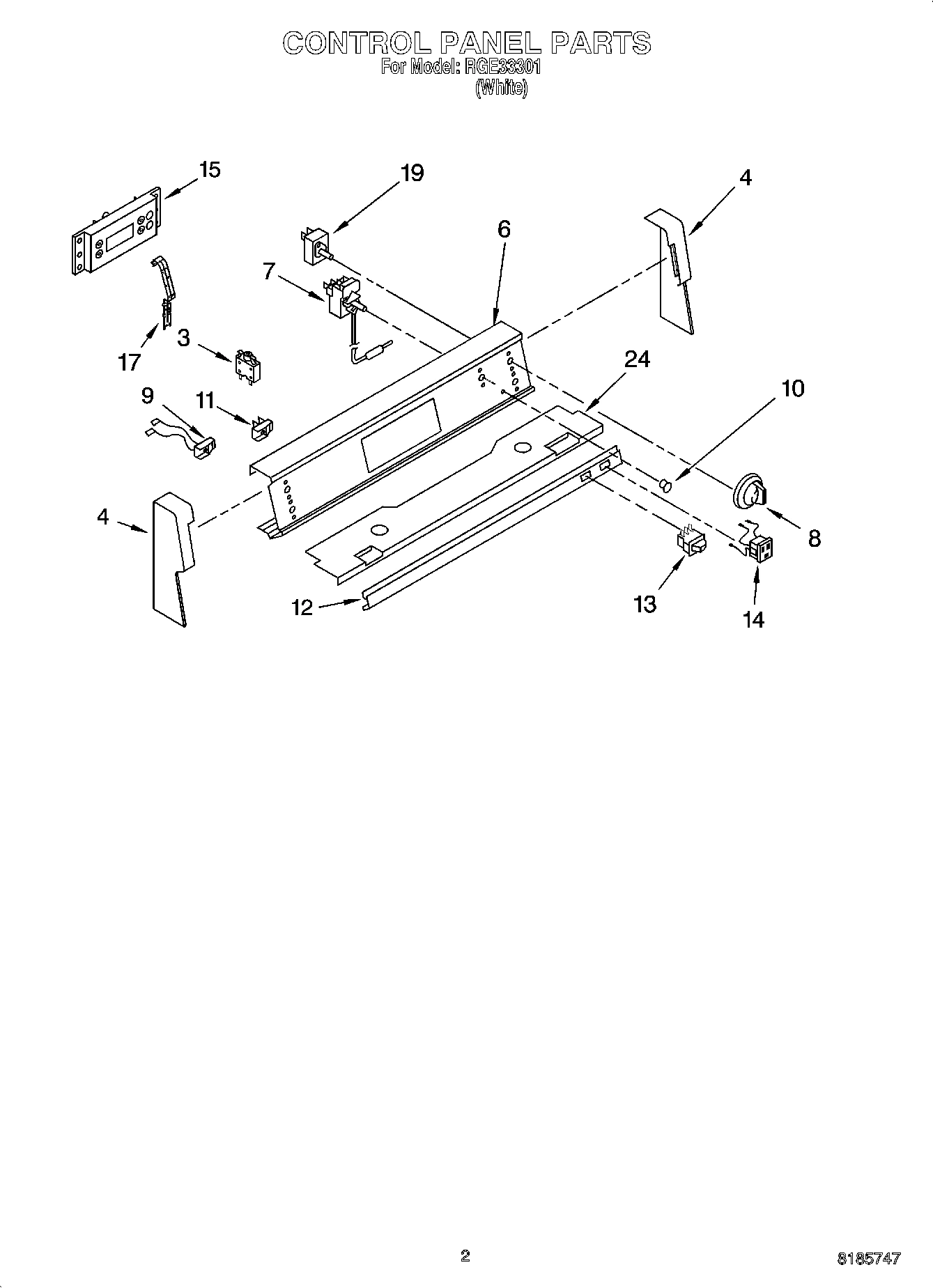 02 - CONTROL PANEL PARTS
