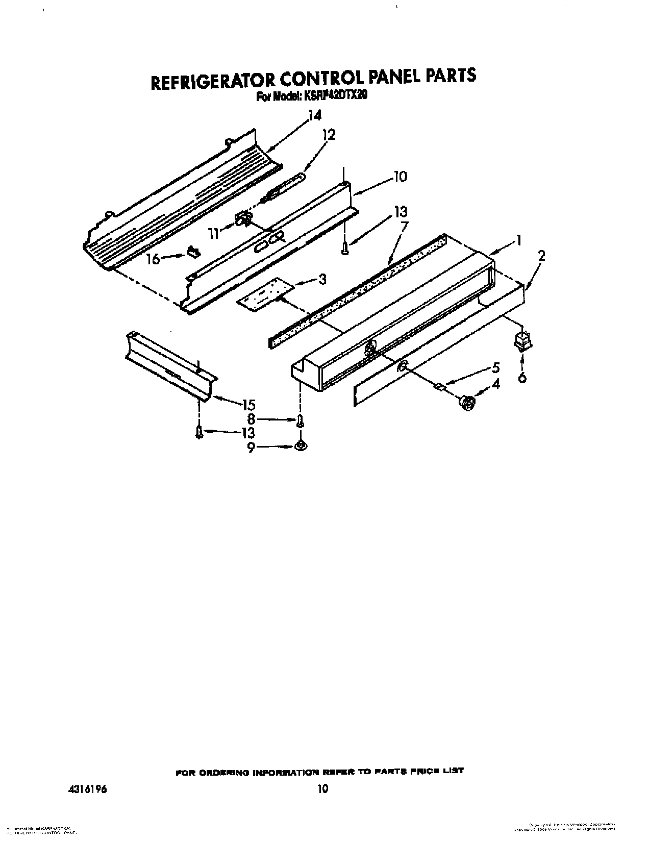 07 - REFRIGERATOR CONTROL PANEL