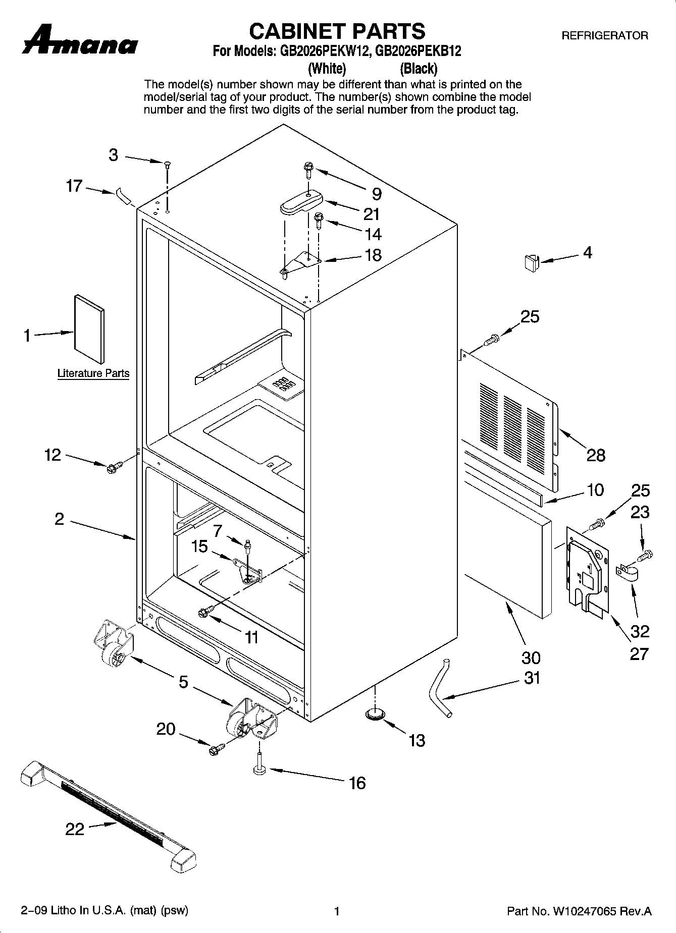 01 - CABINET PARTS