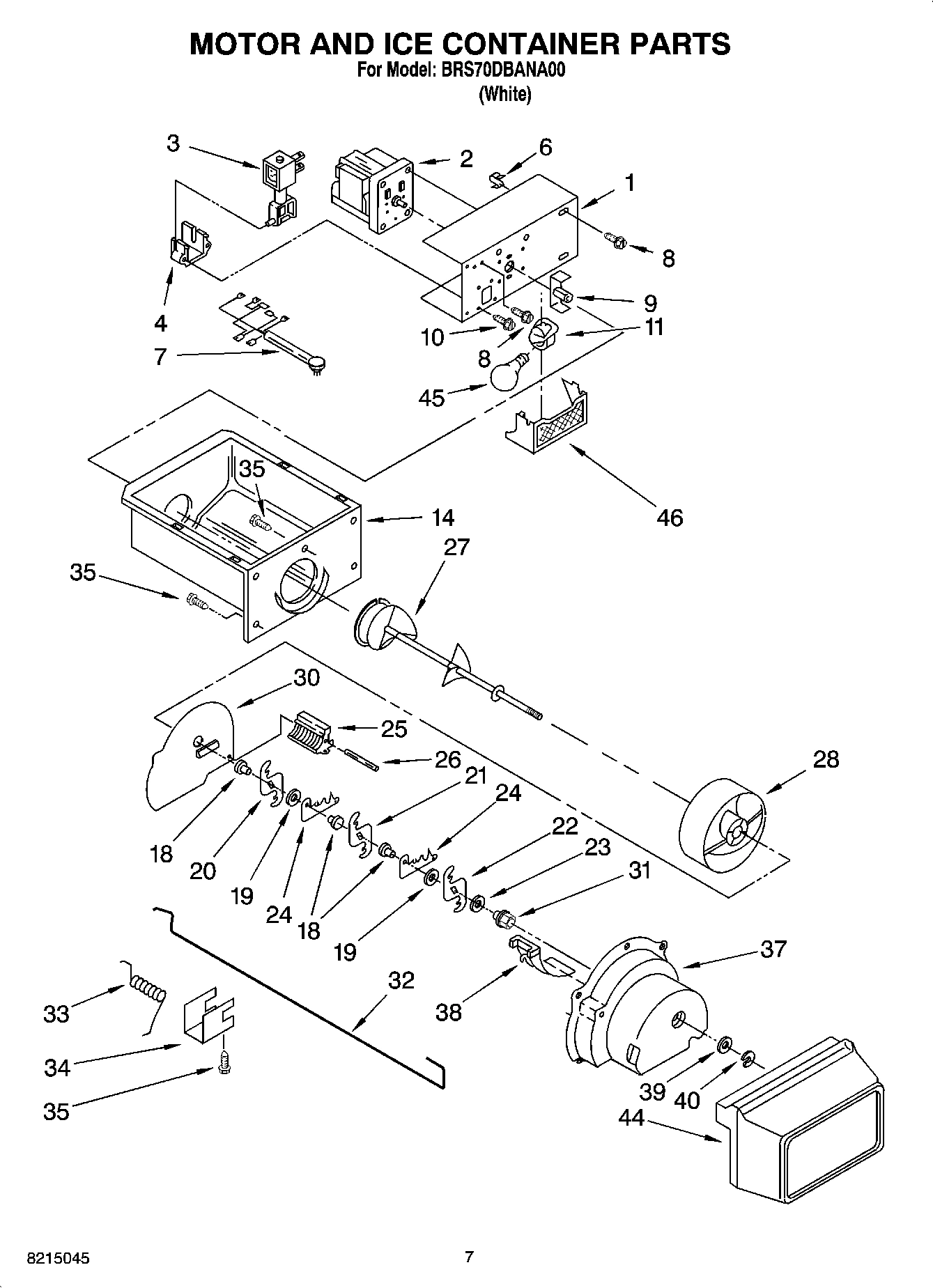 05 - MOTOR AND ICE CONTAINER PARTS