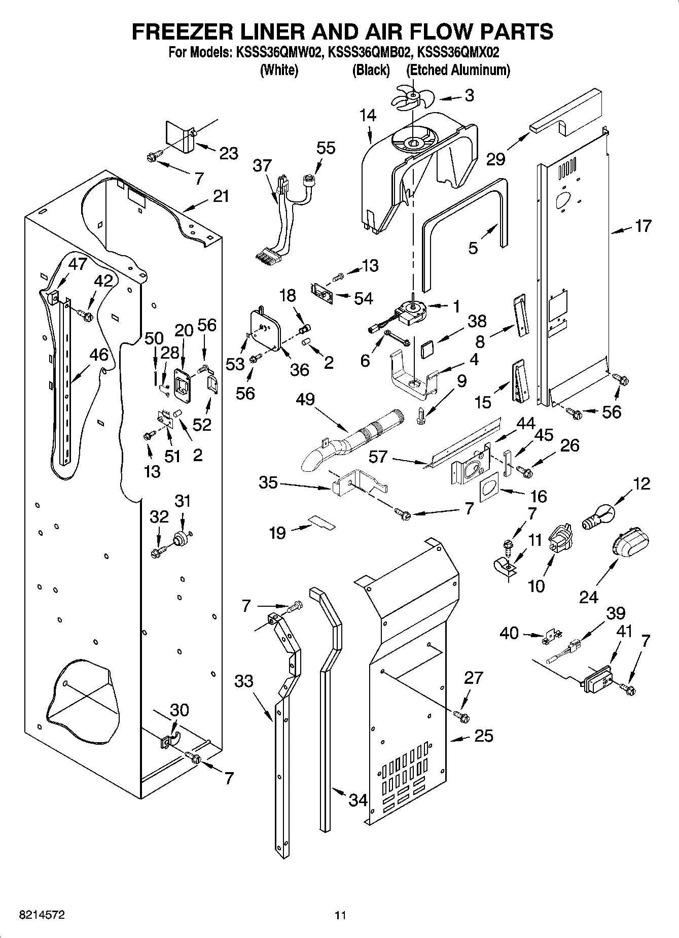08 - FREEZER LINER AND AIR FLOW PARTS