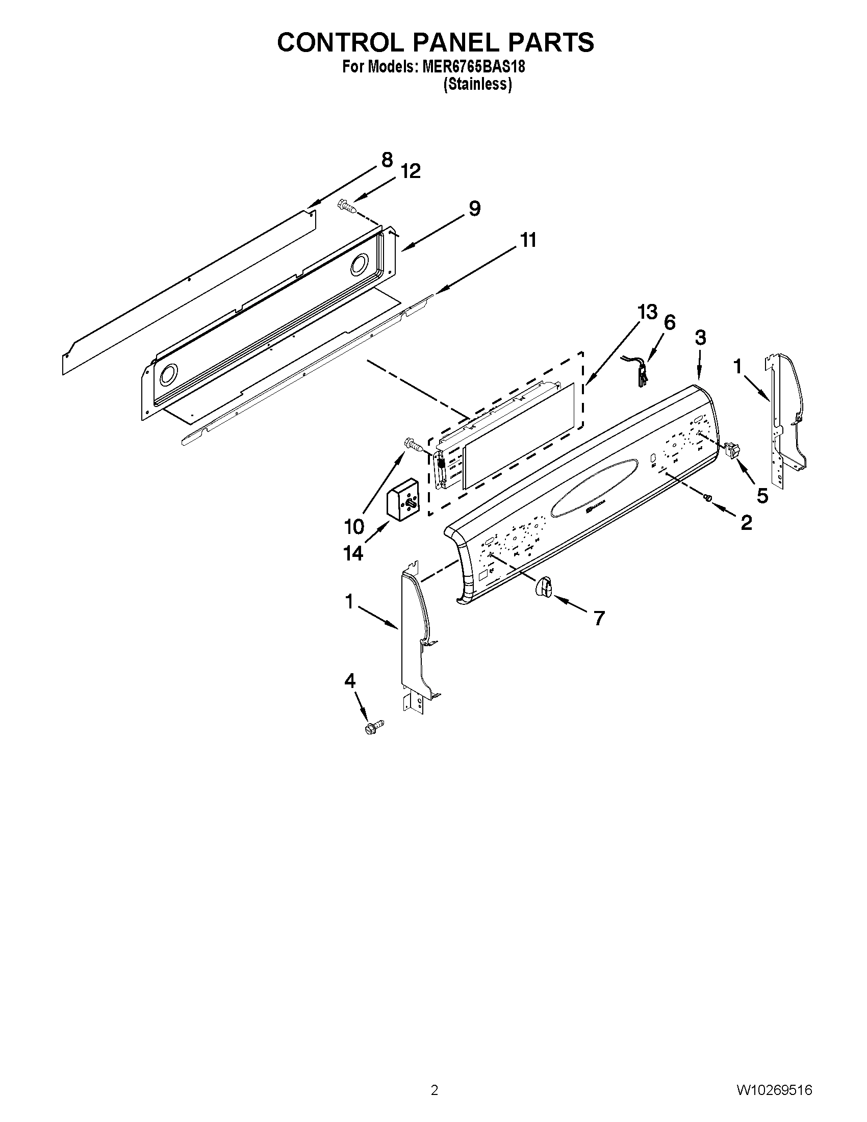 02 - CONTROL PANEL PARTS