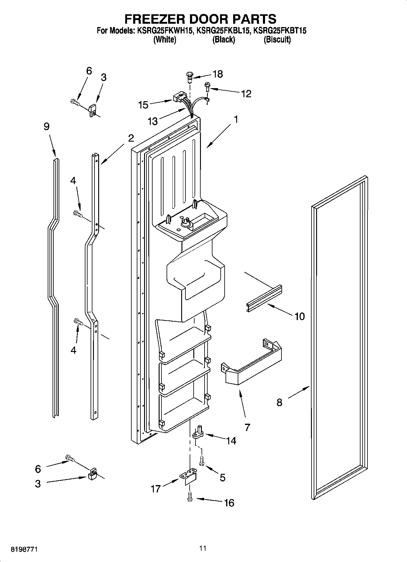 07 - FREEZER DOOR PARTS