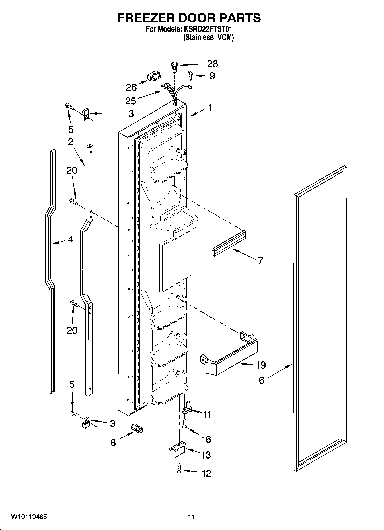 07 - FREEZER DOOR PARTS