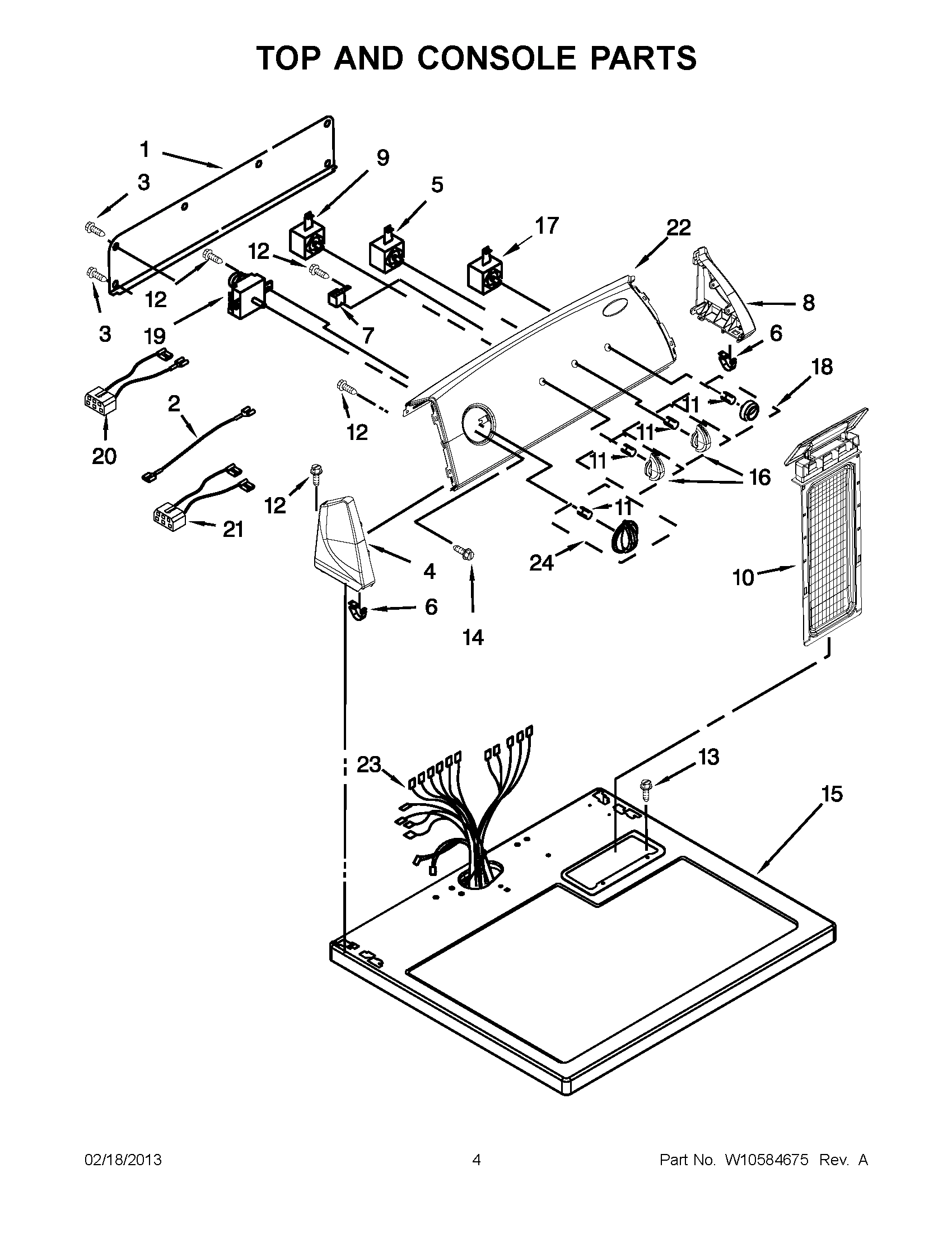 02 - TOP AND CONSOLE PARTS