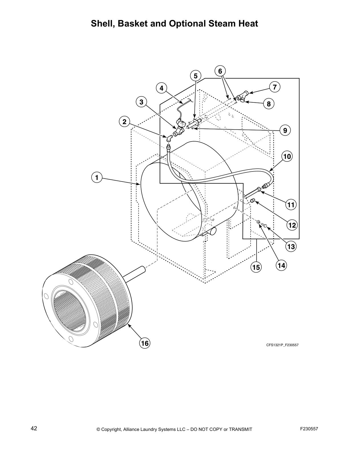 Shell, Basket and Optional Steam Heat