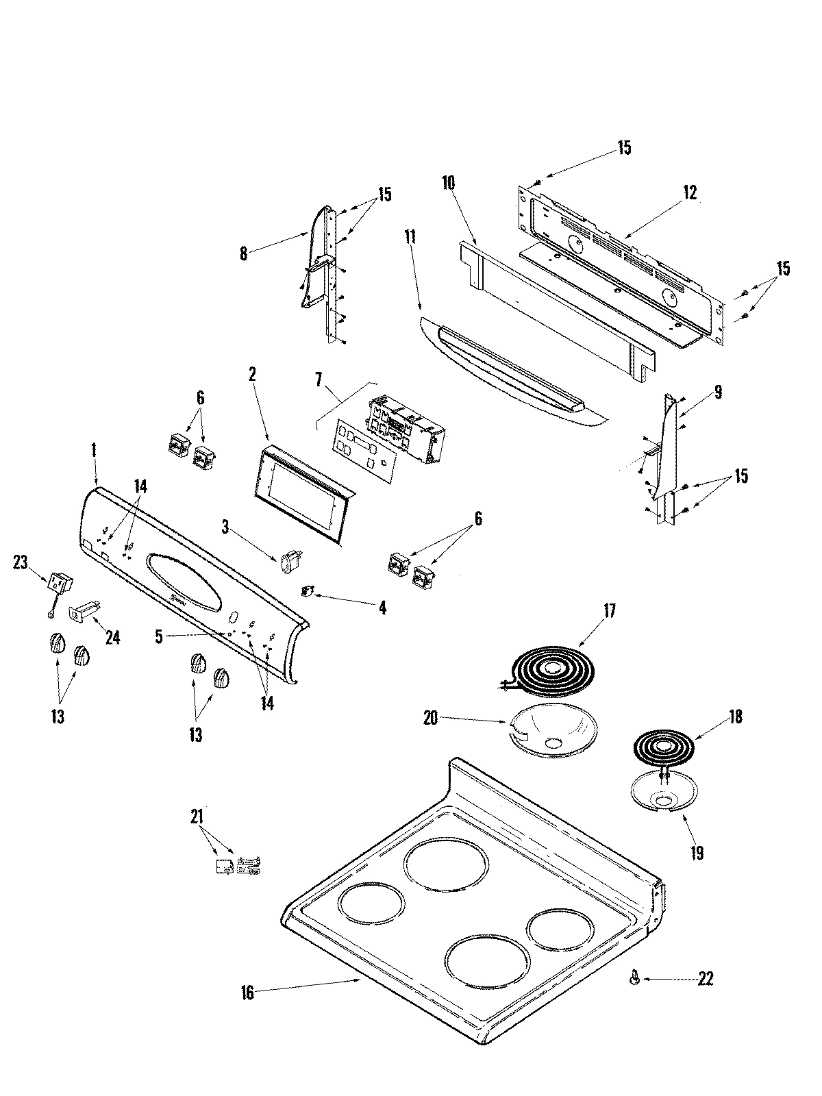 02 - CONTROL PANEL/TOP ASSEMBLY