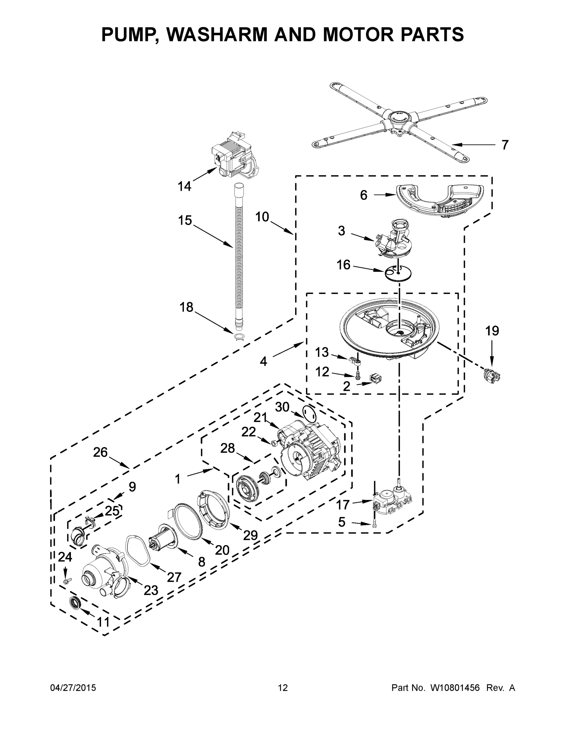 07 - PUMP, WASHARM AND MOTOR PARTS